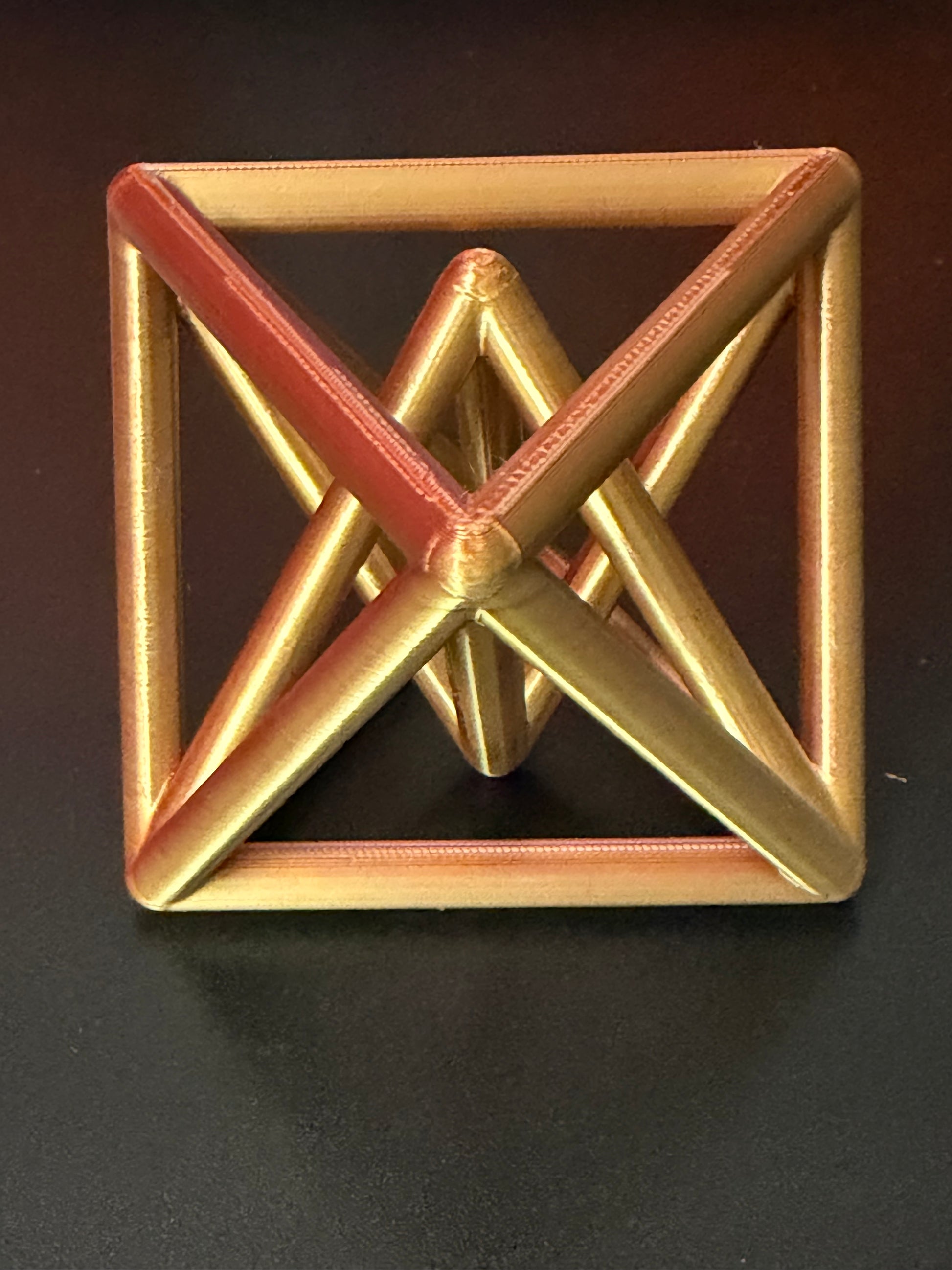The Nested Octahedron: Dual-Tetrahedron Core Sculpture - Nature of Flowers