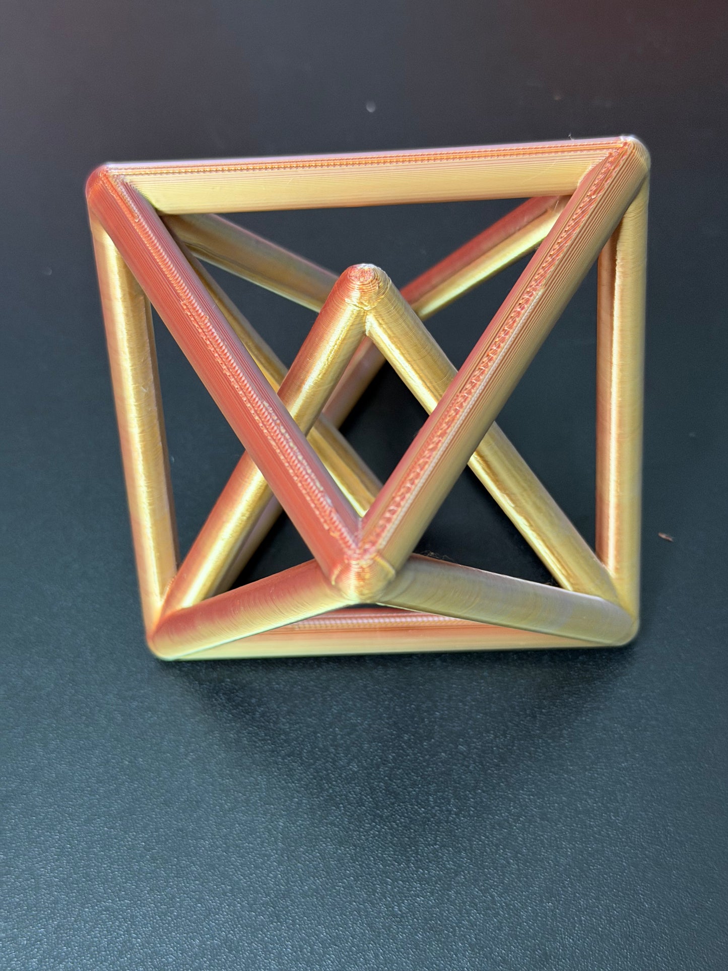 The Nested Octahedron: Dual-Tetrahedron Core Sculpture - Nature of Flowers