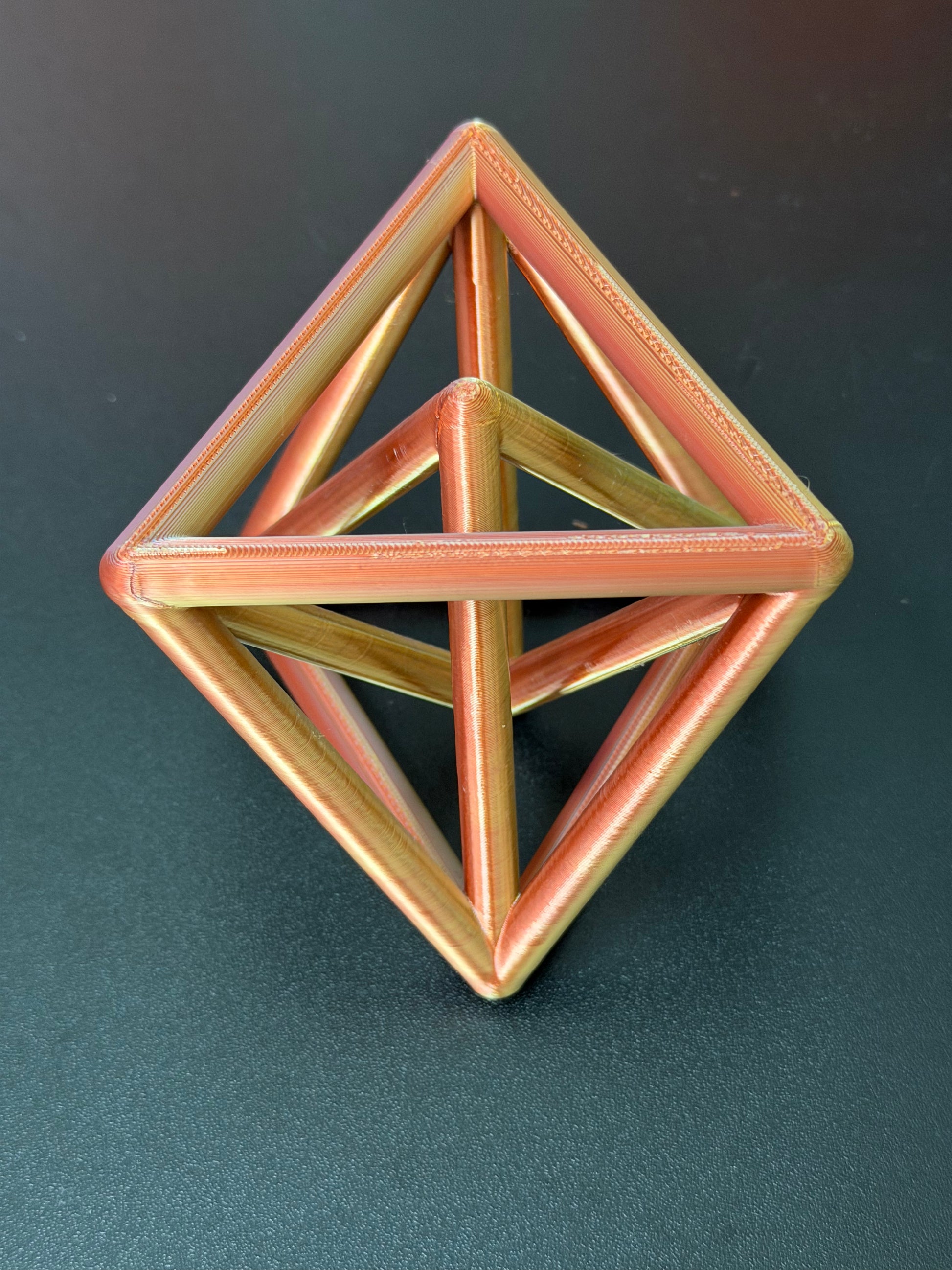 The Nested Octahedron: Dual-Tetrahedron Core Sculpture - Nature of Flowers