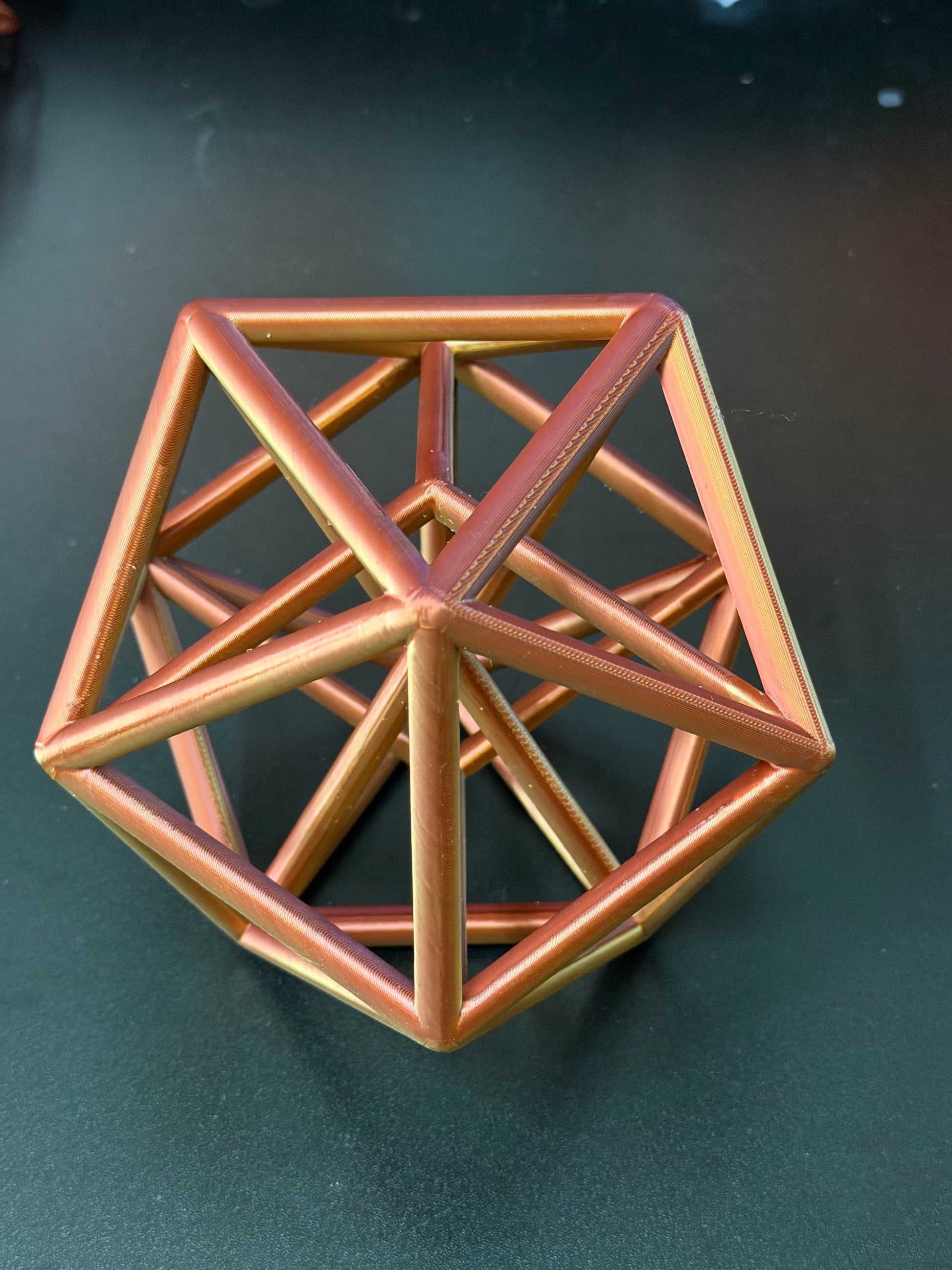 The Harmonic Icosahedron: 190mm Sacred Geometry Sculpture - Nature of Flowers