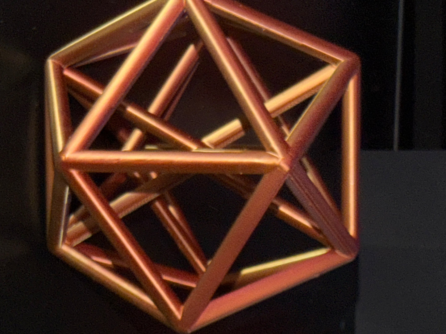 The Harmonic Icosahedron: 190mm Sacred Geometry Sculpture - Nature of Flowers