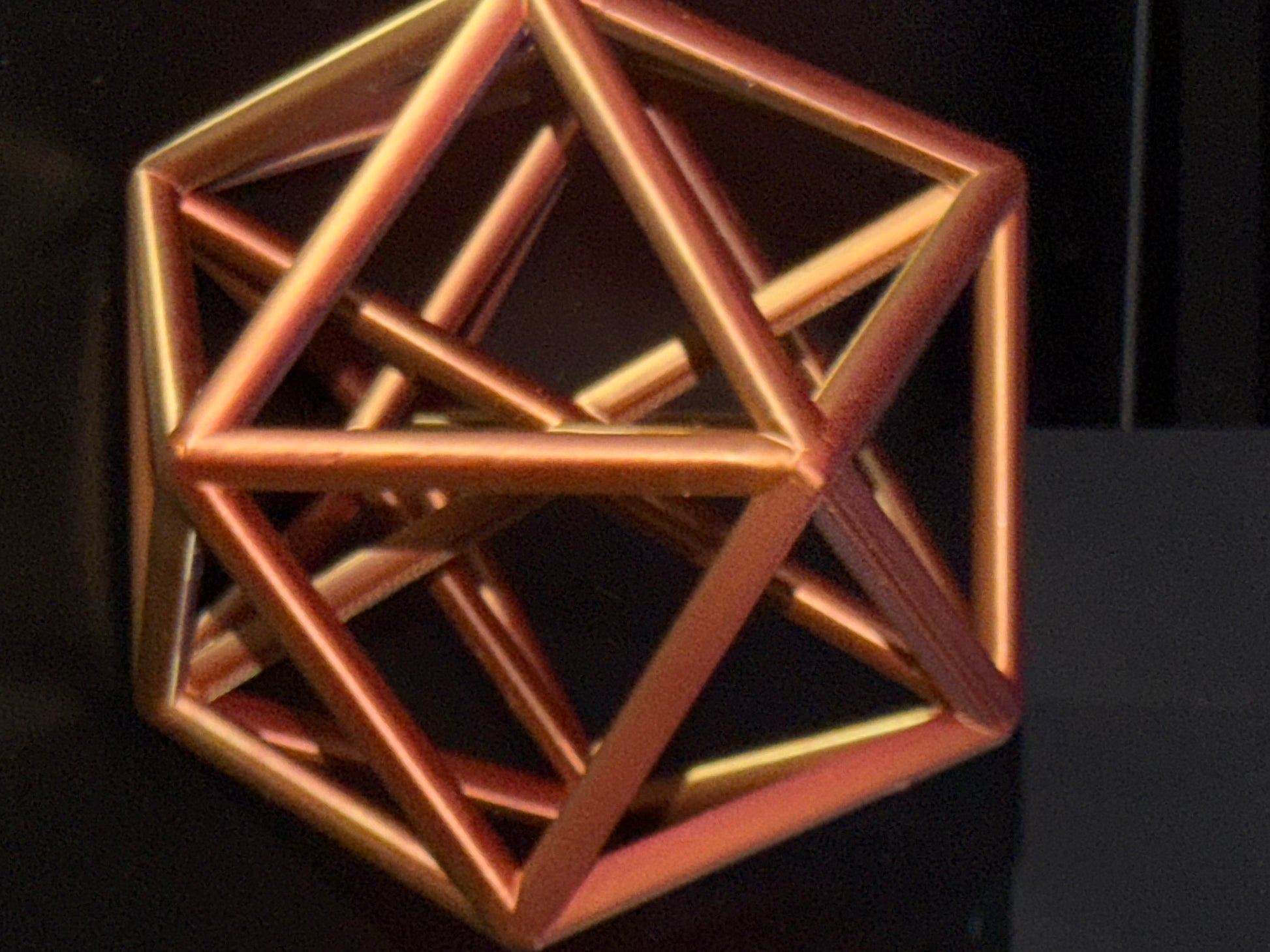 The Harmonic Icosahedron: 190mm Sacred Geometry Sculpture - Nature of Flowers