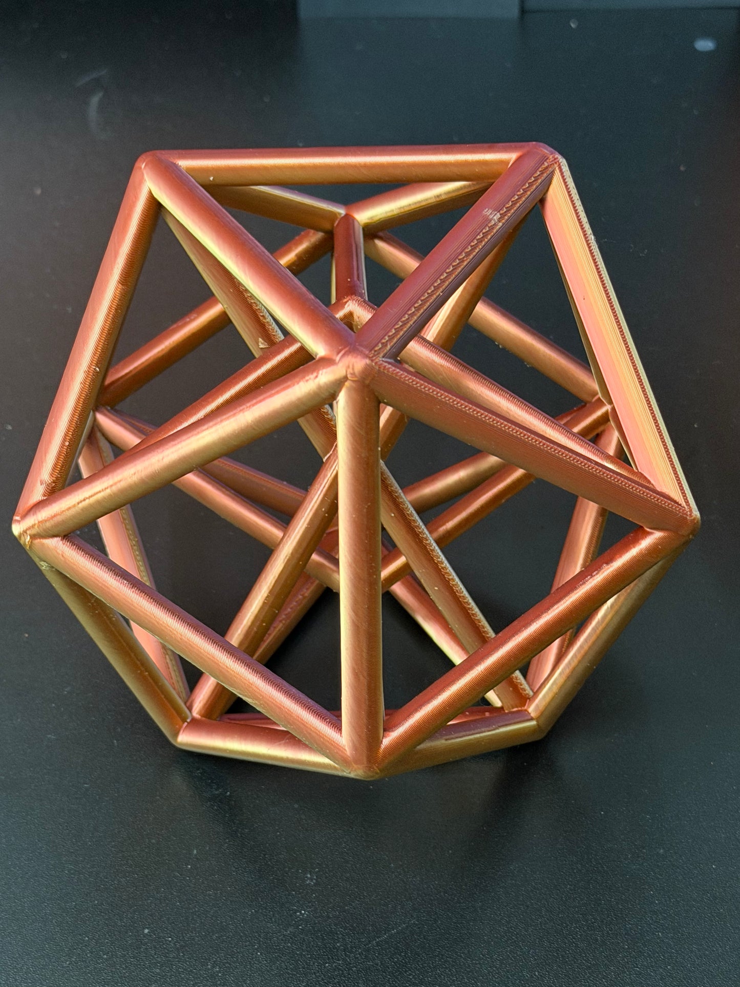 The Harmonic Icosahedron: 190mm Sacred Geometry Sculpture - Nature of Flowers