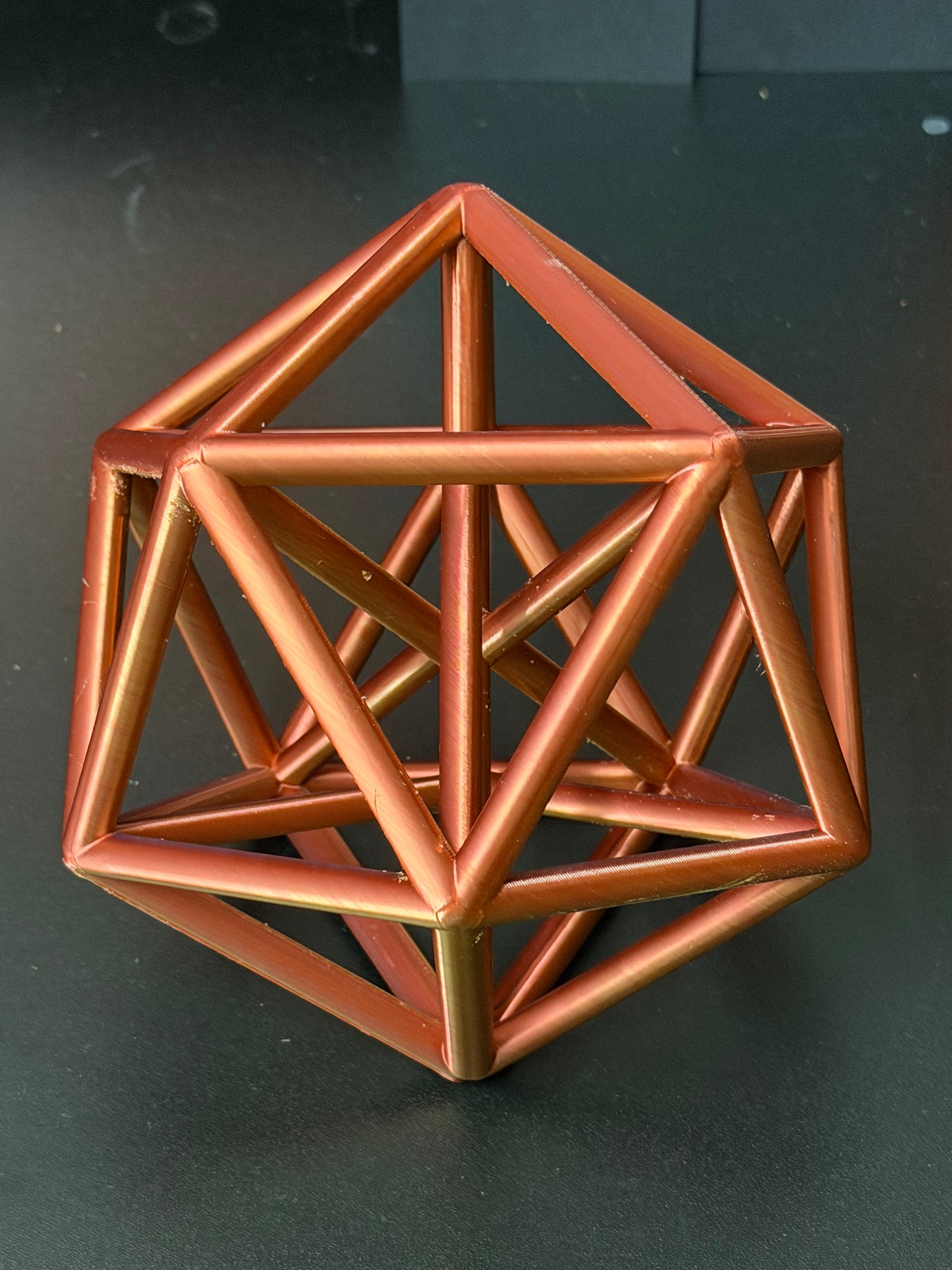 The Harmonic Icosahedron: 190mm Sacred Geometry Sculpture - Nature of Flowers