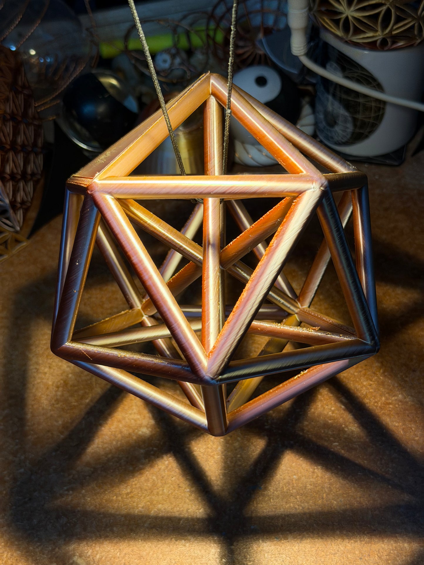 The Harmonic Icosahedron: 190mm Sacred Geometry Sculpture - Nature of Flowers