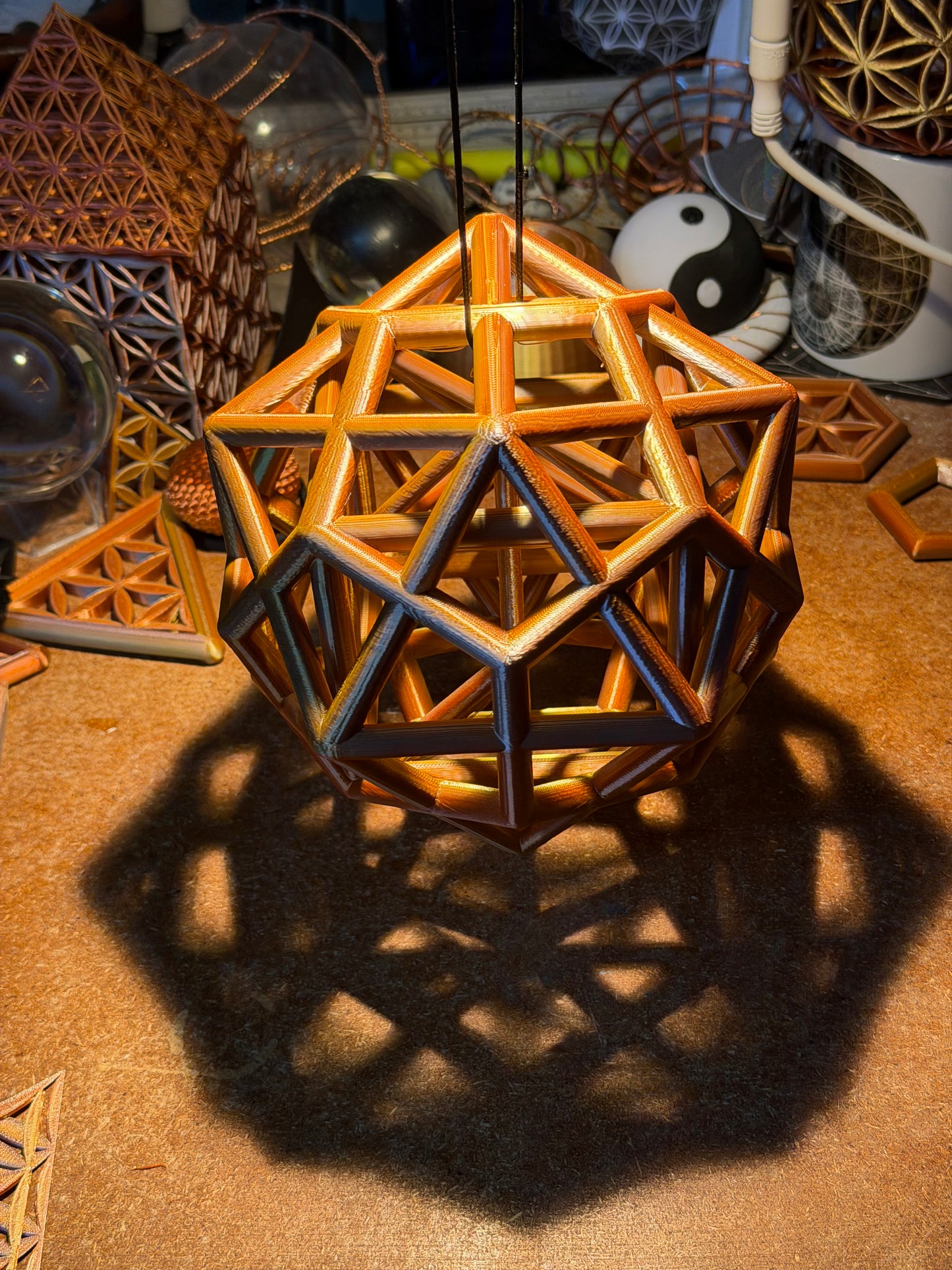 The Master Alchemist: 5-in-1 Nested Platonic Solids Sculpture - Nature of Flowers