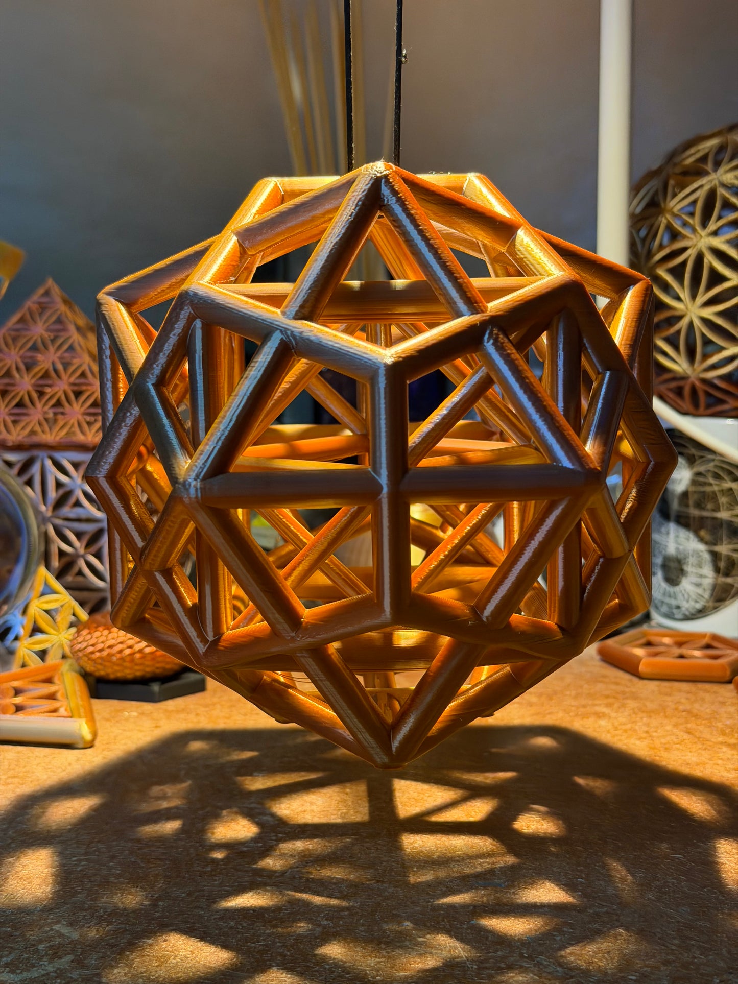 The Master Alchemist: 5-in-1 Nested Platonic Solids Sculpture - Nature of Flowers
