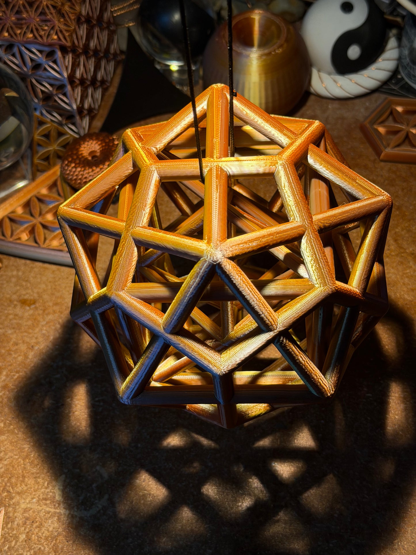 The Master Alchemist: 5-in-1 Nested Platonic Solids Sculpture - Nature of Flowers