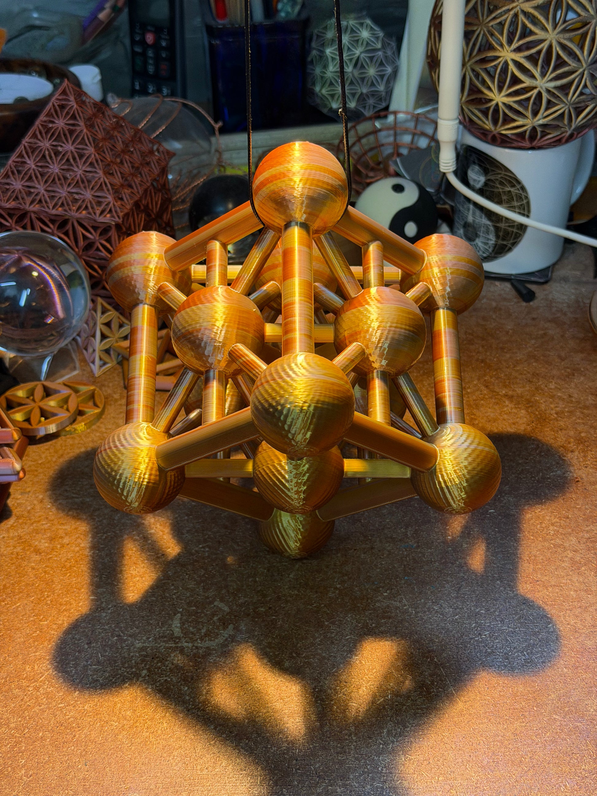 The Master Architect: 150mm 3D Metatron’s Cube - Nature of Flowers