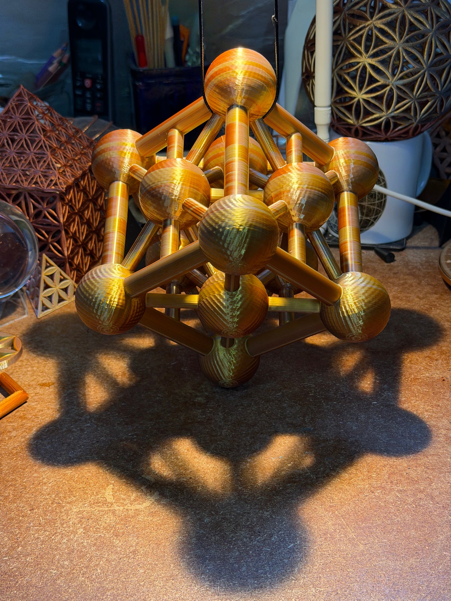 The Master Architect: 150mm 3D Metatron’s Cube - Nature of Flowers