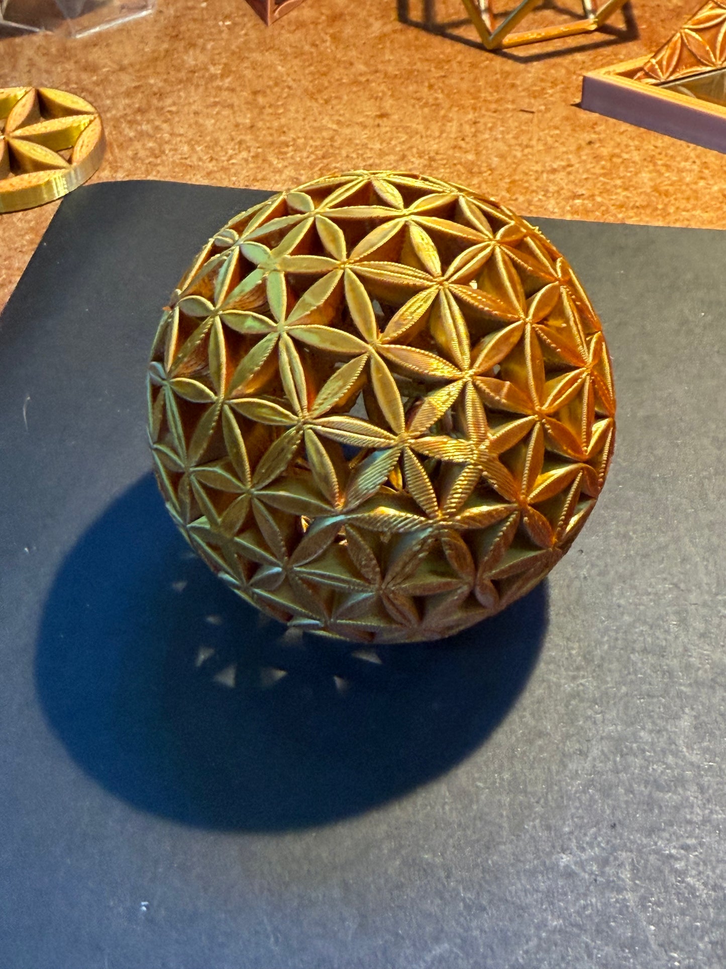 Golden Flower of Life Sacred Geometry Sphere - Nature of Flowers
