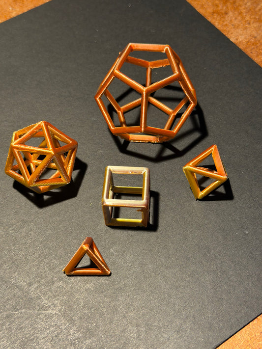 Platonic Solids 2cm line edition