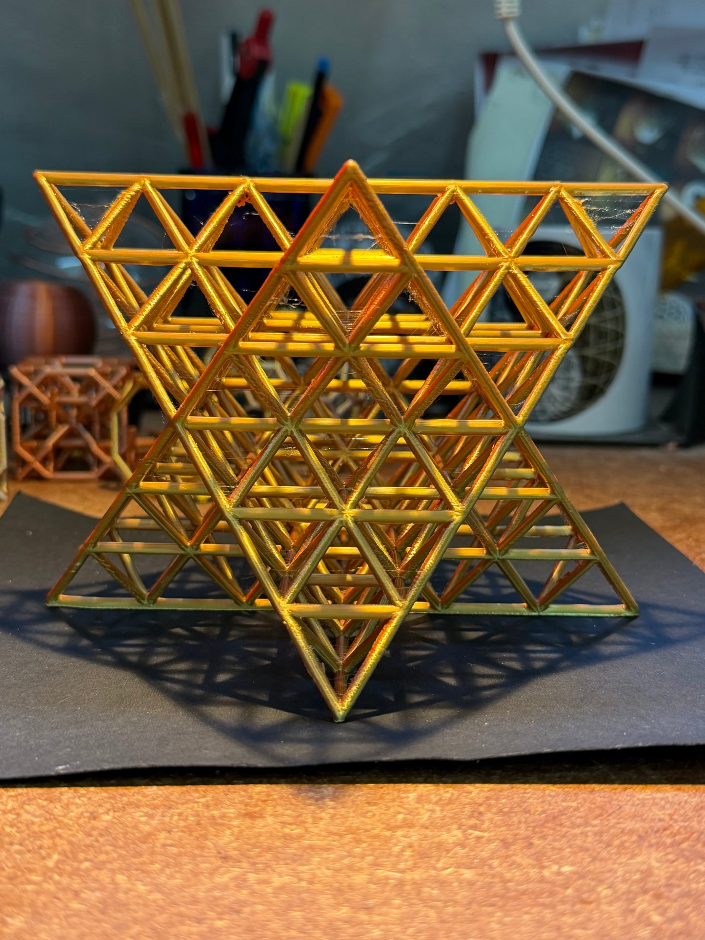 The Nested Merkaba | 3D Printed Geometric Sculpture (Order 3)