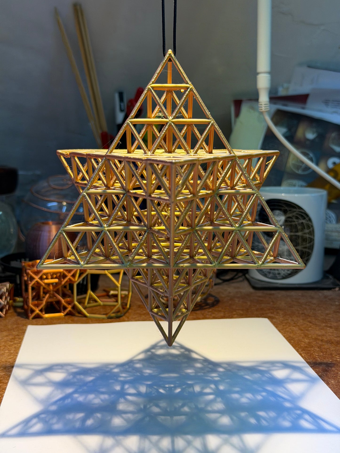 The Nested Merkaba | 3D Printed Geometric Sculpture (Order 3)