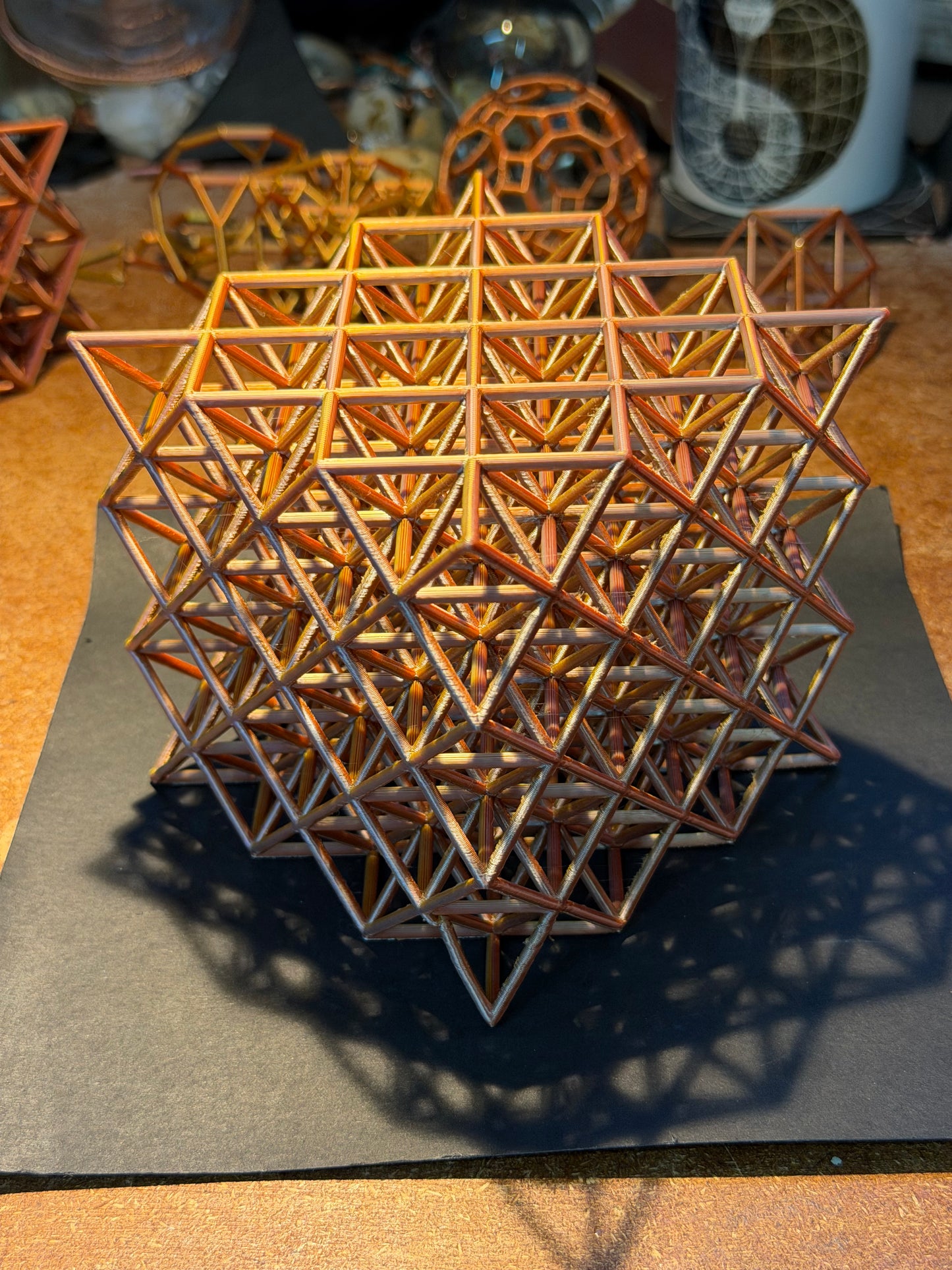 The Hyper-Matrix: 3 x3 x 3 Fractal Star Tetrahedron Sculpture (order 3)