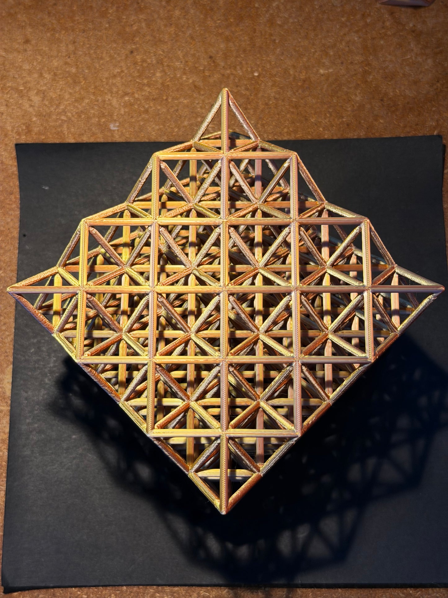 The Hyper-Matrix: 3 x3 x 3 Fractal Star Tetrahedron Sculpture (order 3)