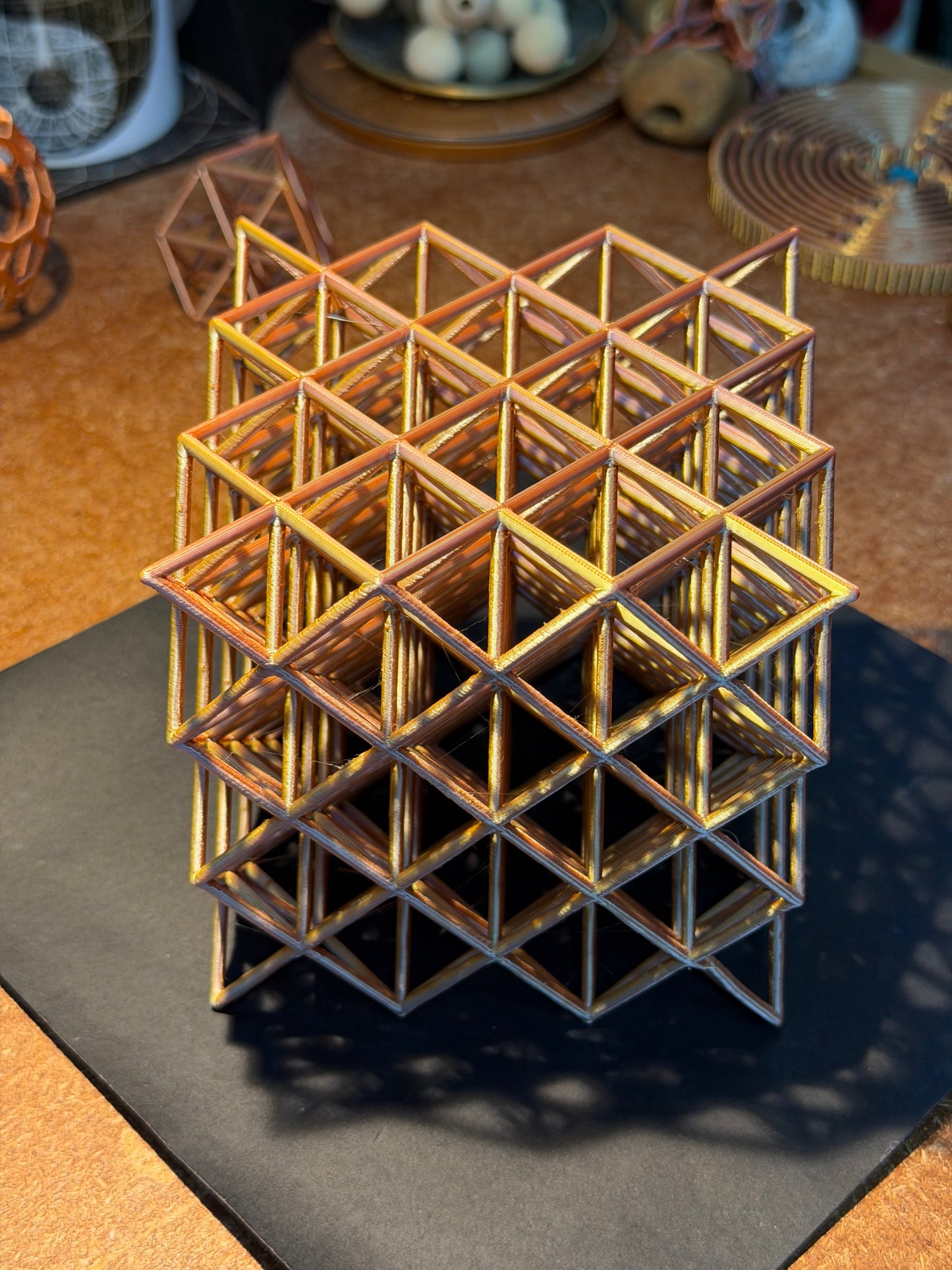 The Hyper-Matrix: 3 x3 x 3 Fractal Star Tetrahedron Sculpture (order 3)