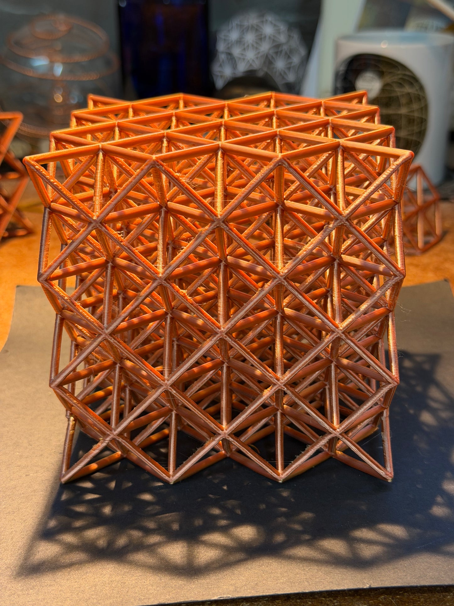 The Hyper-Matrix: 3 x3 x 3 Fractal Star Tetrahedron Sculpture (order 3)