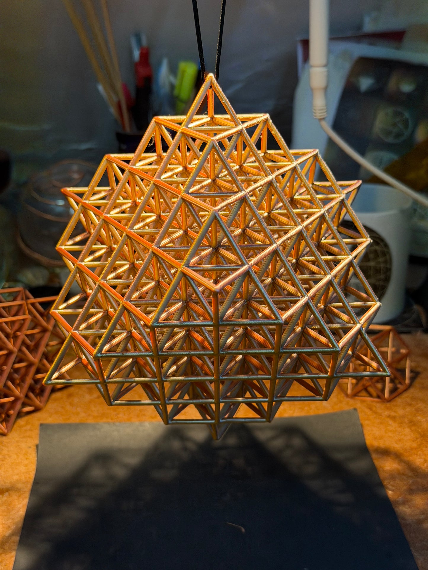 The Hyper-Matrix: 3 x3 x 3 Fractal Star Tetrahedron Sculpture (order 3)