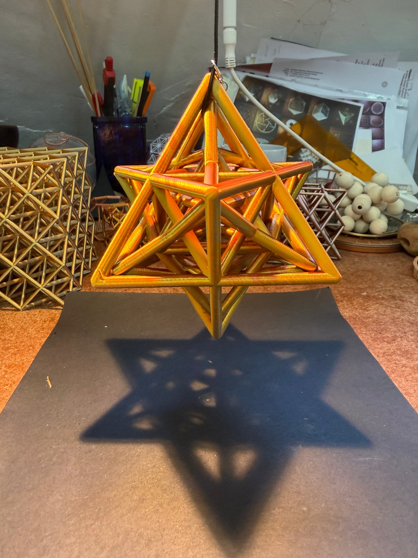 Merkaba with Central Octahedron & Double Stellated Tetrahedrons
