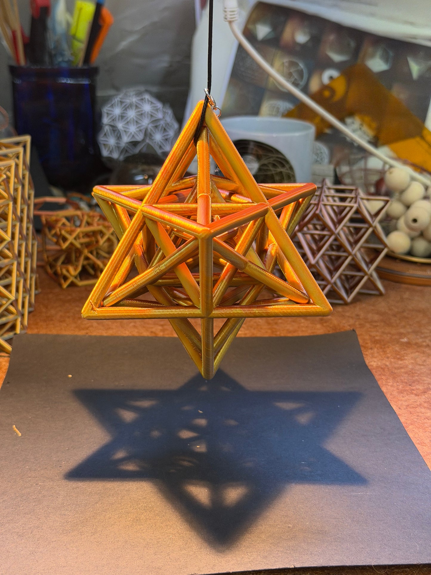 Merkaba with Central Octahedron & Double Stellated Tetrahedrons