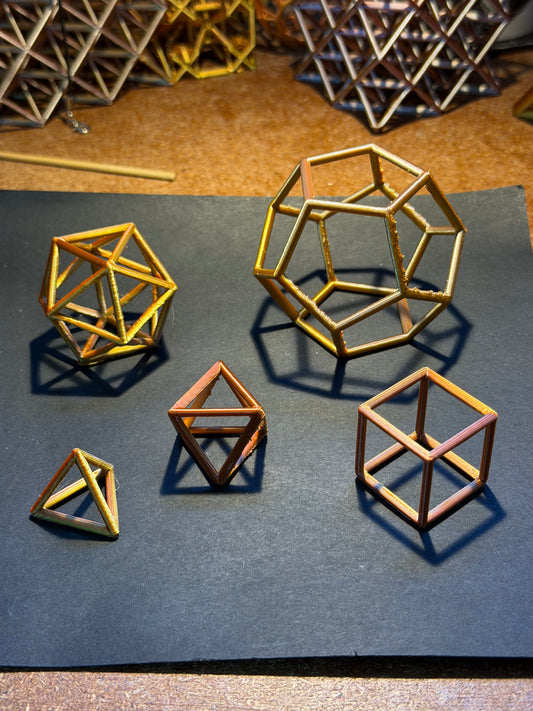 Platonic Solids 1 Inch scale edition