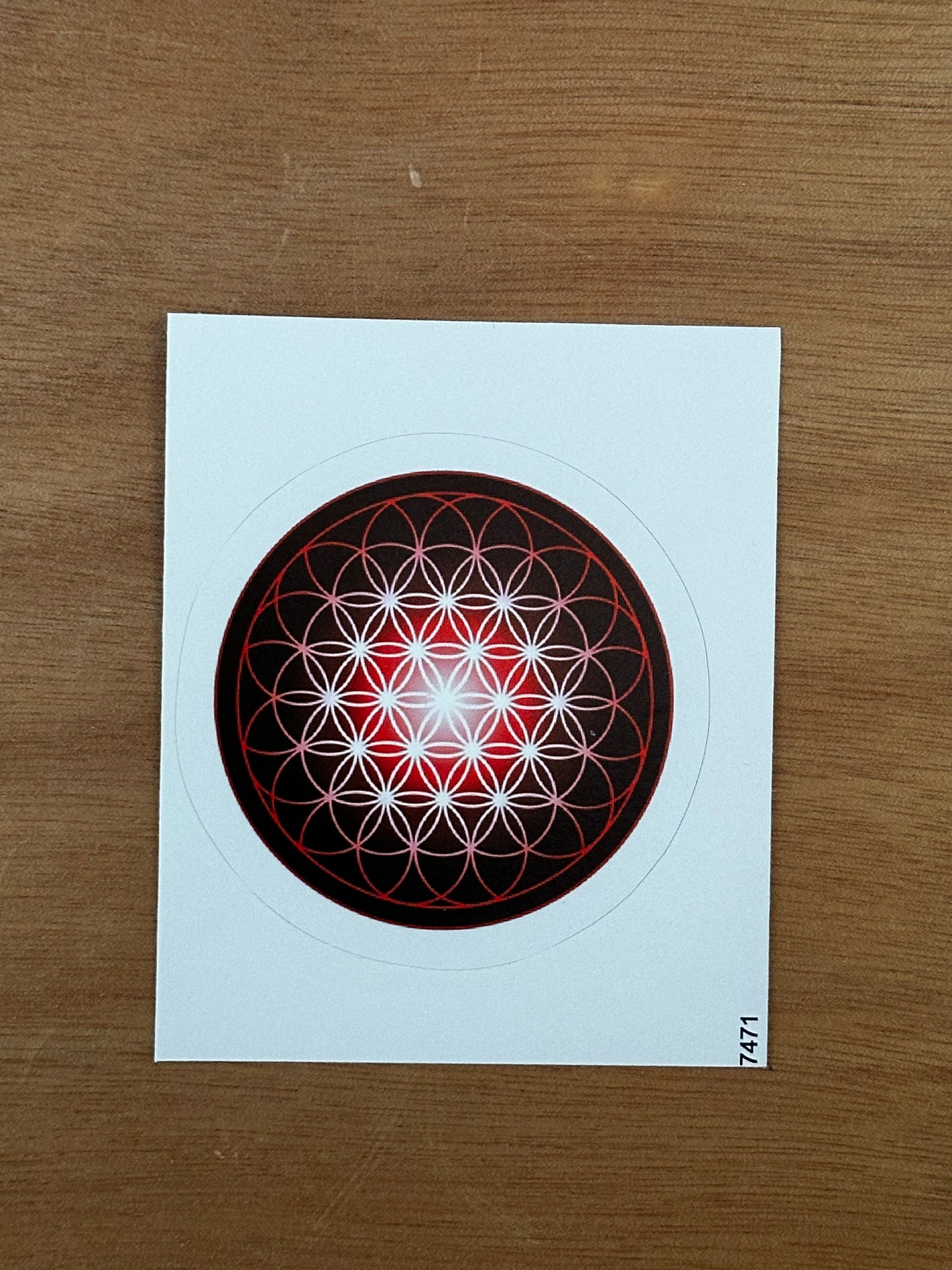 Flower of Life in Red Sticker