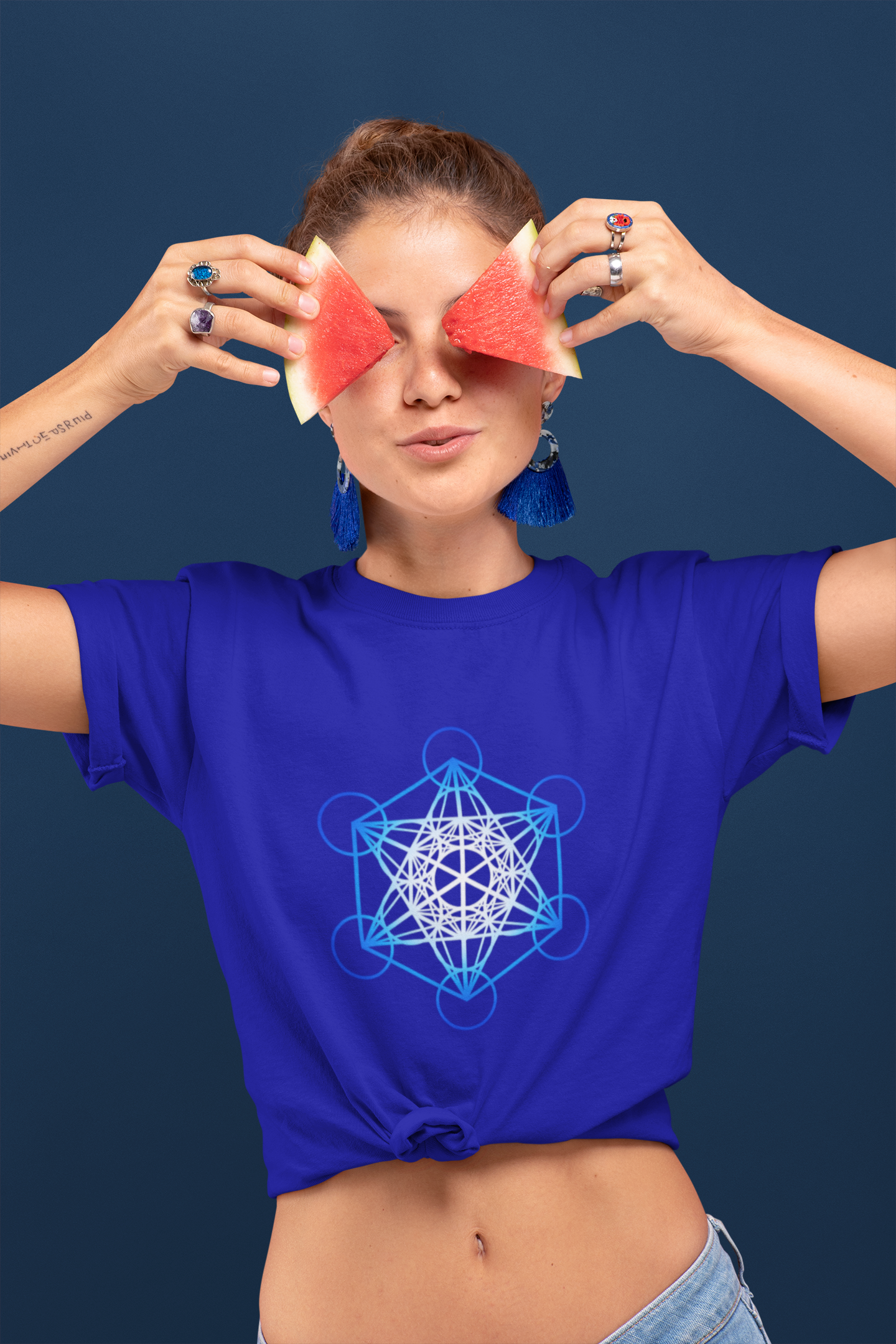 Metatron's Cube T-Shirt - Nature of Flowers