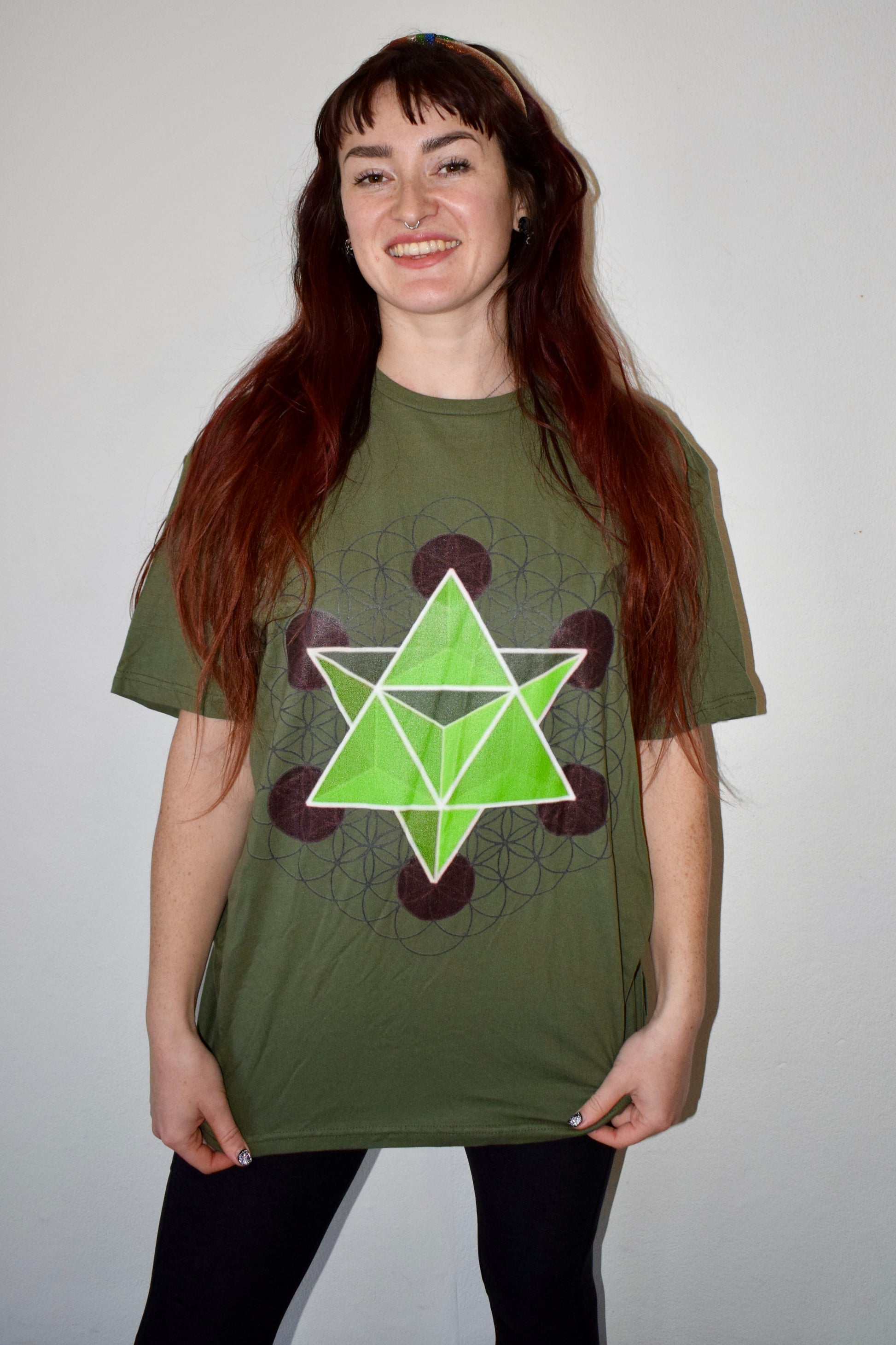 Merkaba Star T-Shirt - Nature of Flowers