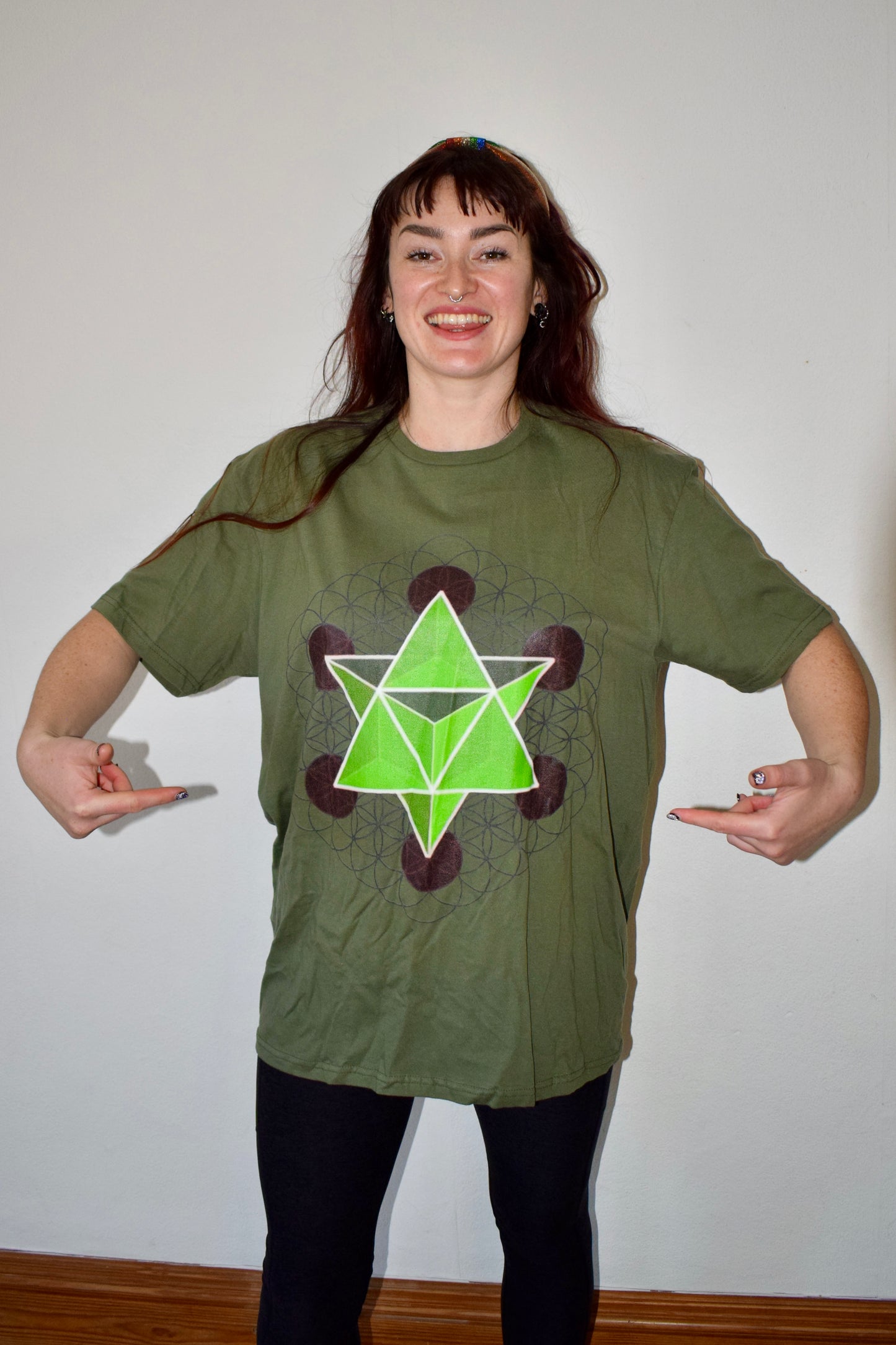 Merkaba Star T-Shirt - Nature of Flowers