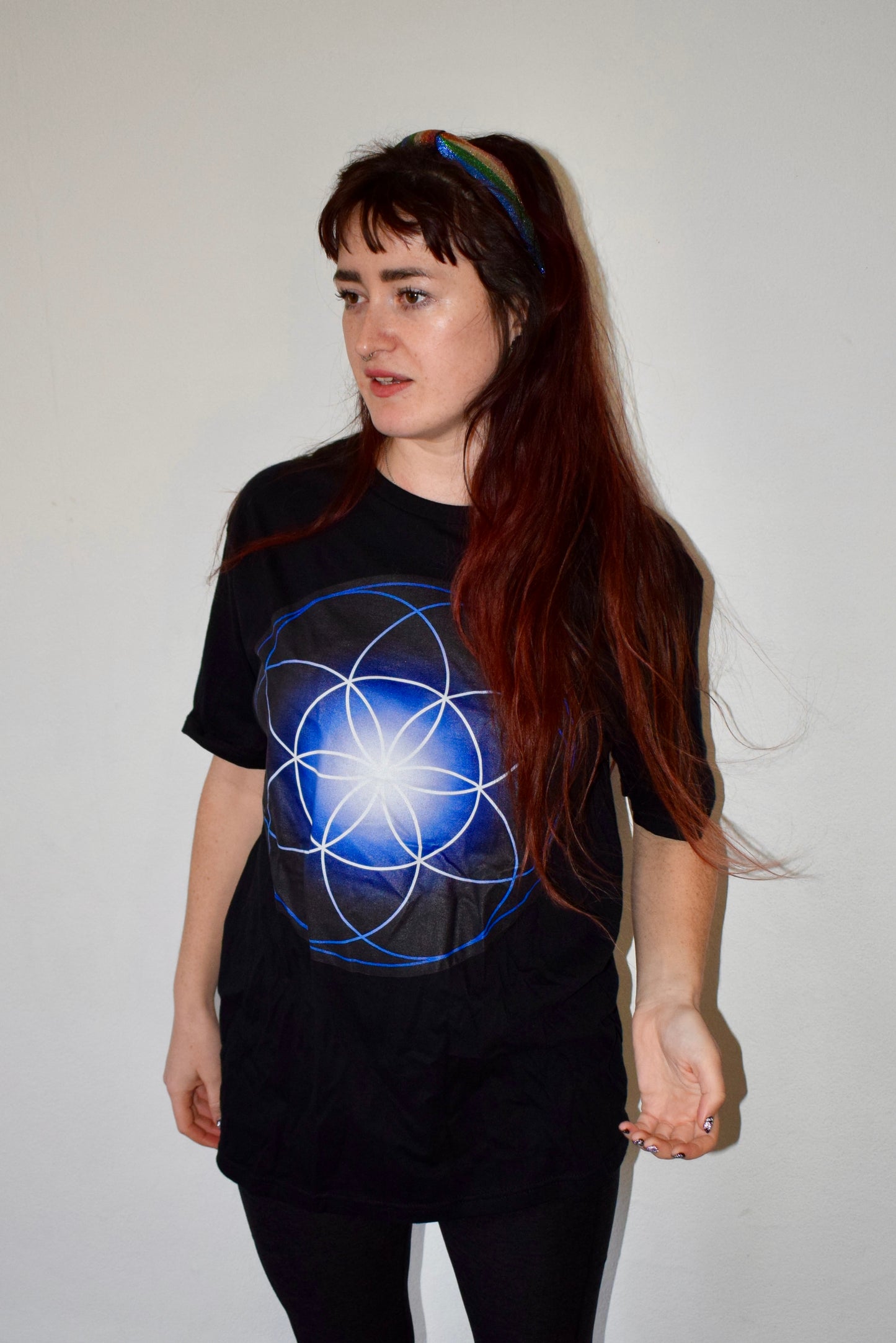Seed of Life in Blue T-Shirt