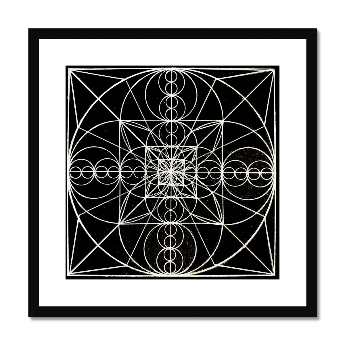 Double Wave Optics and Space Geometry After Walter Russell Print Framed & Mounted Print