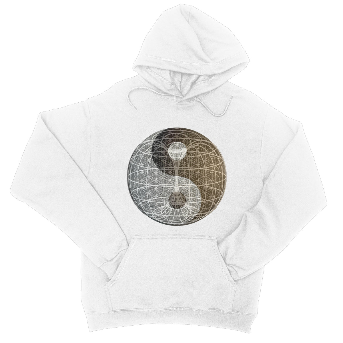 Yin Yang, Torus, Flower of Life, Unity College Hoodie