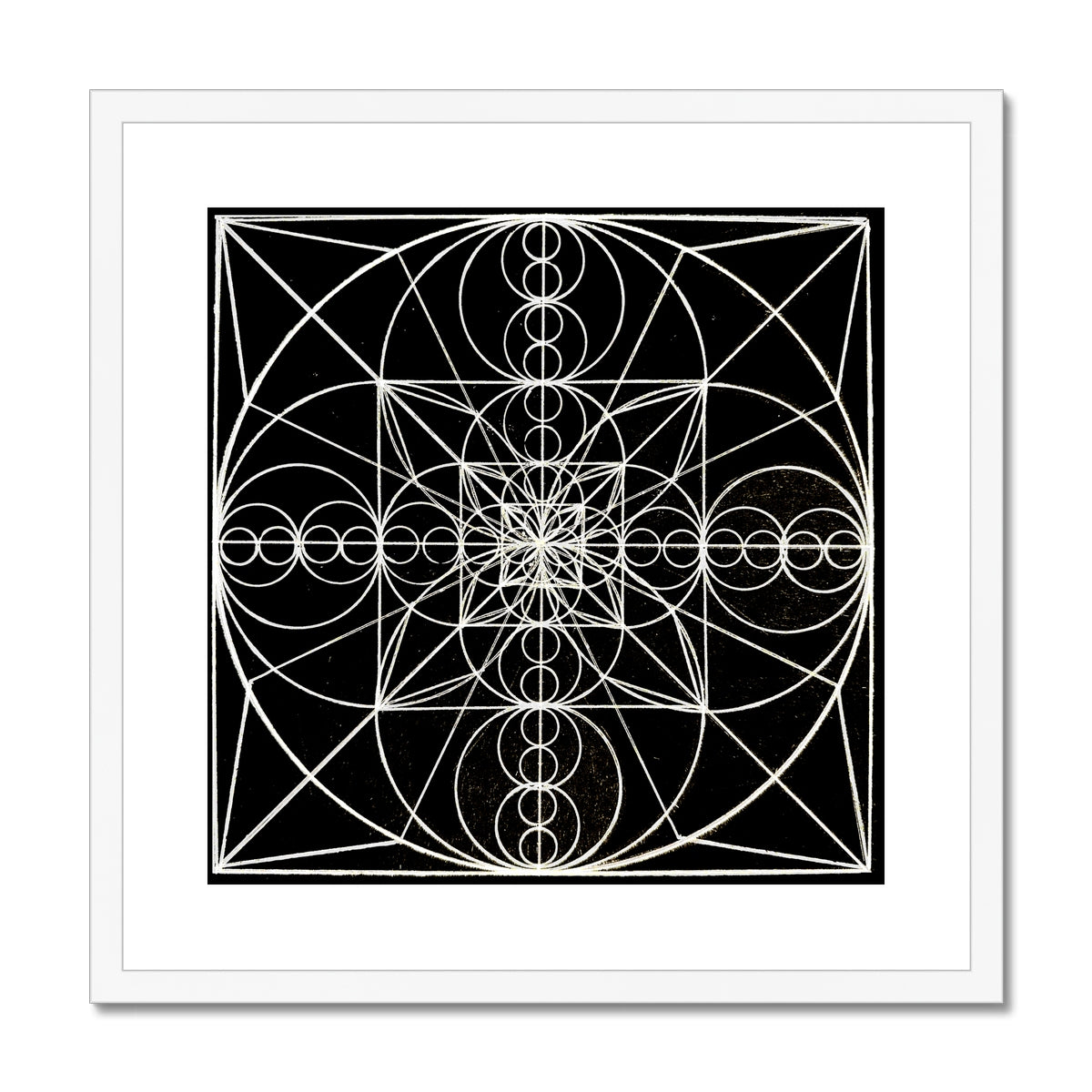 Double Wave Optics and Space Geometry After Walter Russell Print Framed & Mounted Print