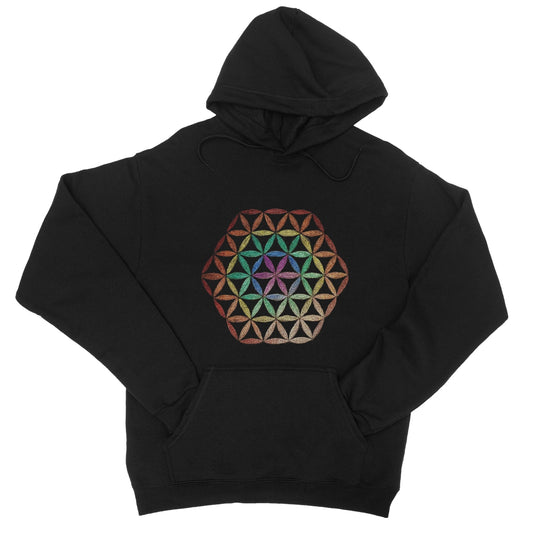 Flower of Life in Colour  College Hoodie