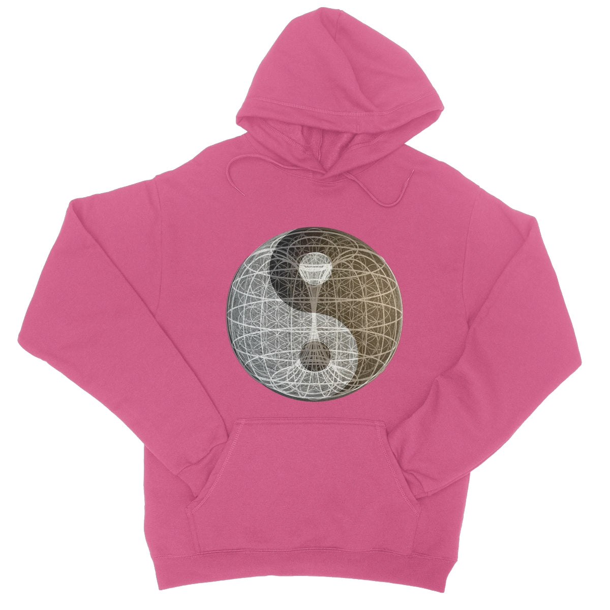 Yin Yang, Torus, Flower of Life, Unity College Hoodie