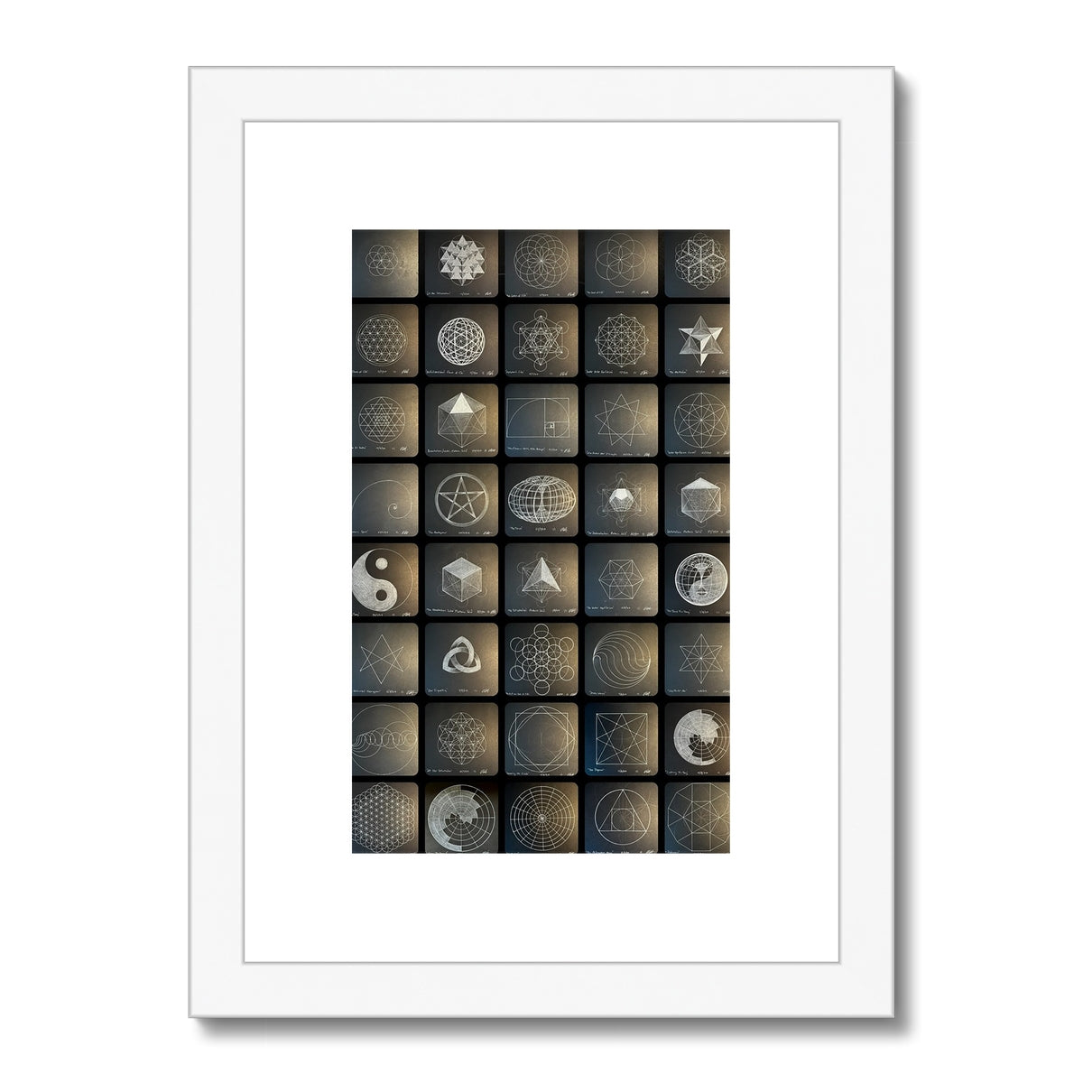 120 Sacred Geometry Artworks Part 1 Framed & Mounted Print