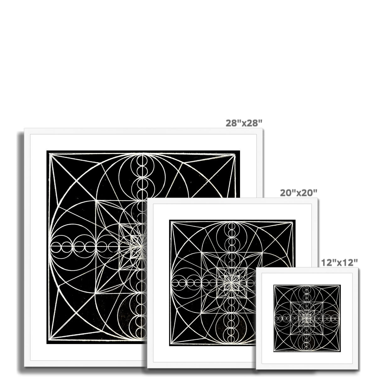 Double Wave Optics and Space Geometry After Walter Russell Print Framed & Mounted Print