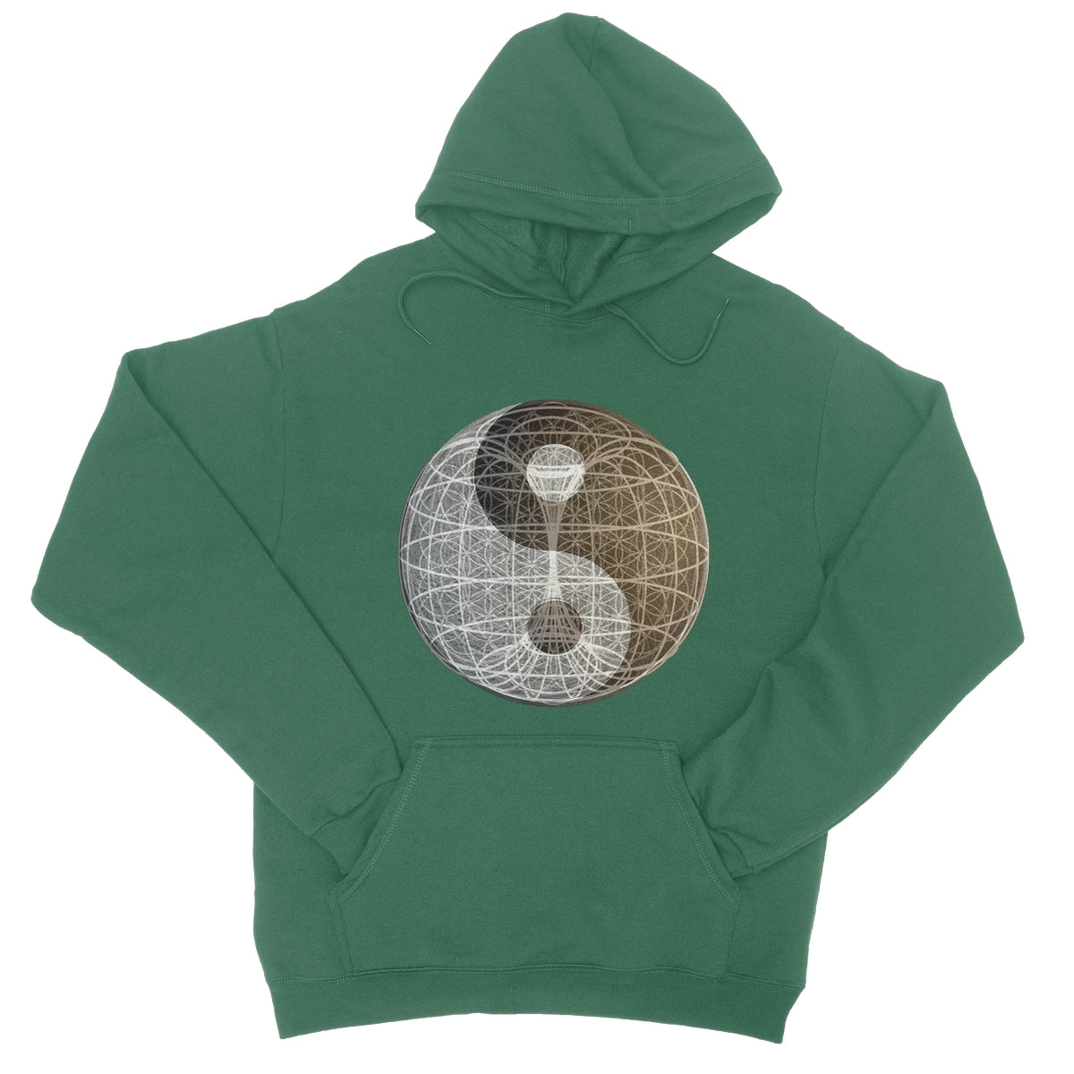 Yin Yang, Torus, Flower of Life, Unity College Hoodie