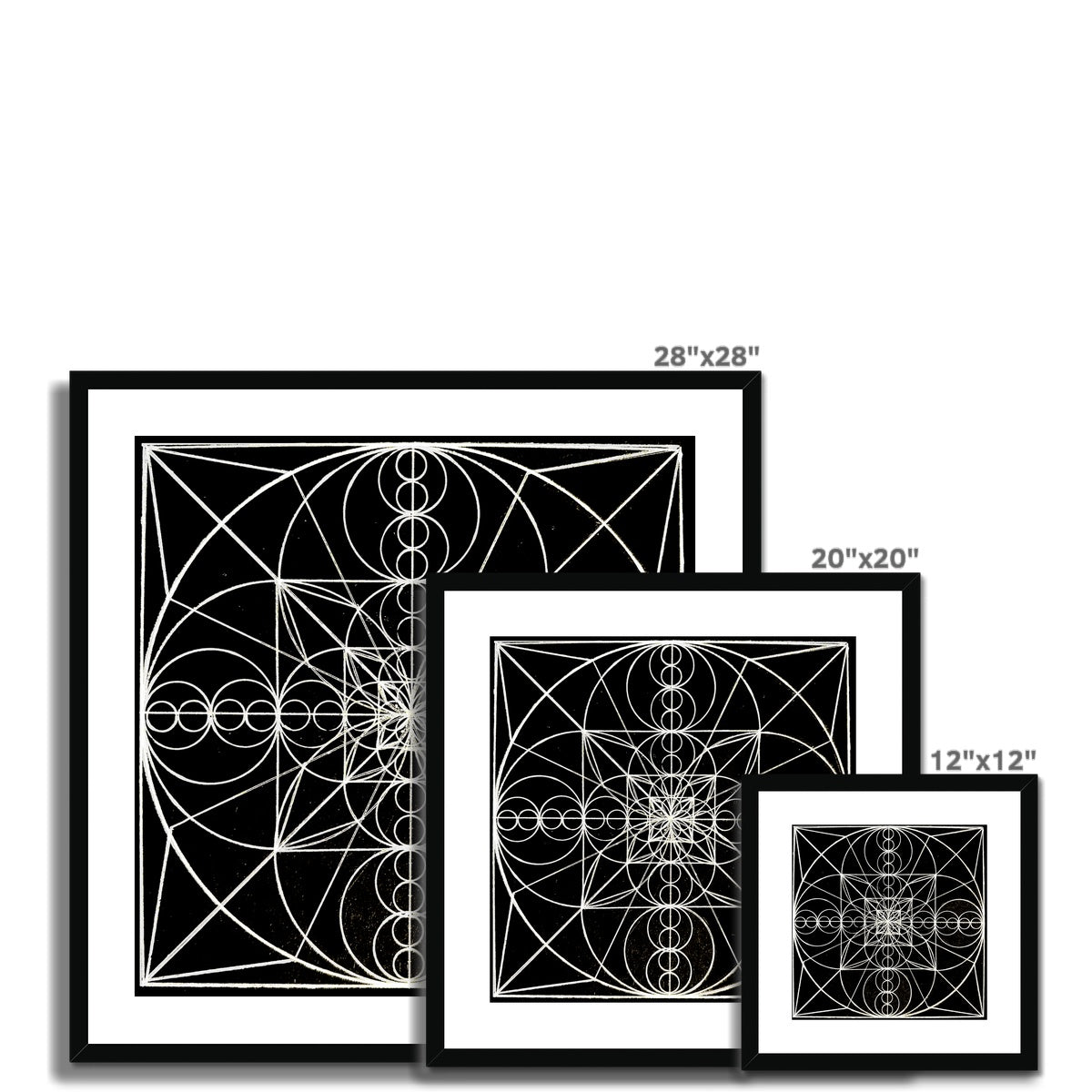 Double Wave Optics and Space Geometry After Walter Russell Print Framed & Mounted Print