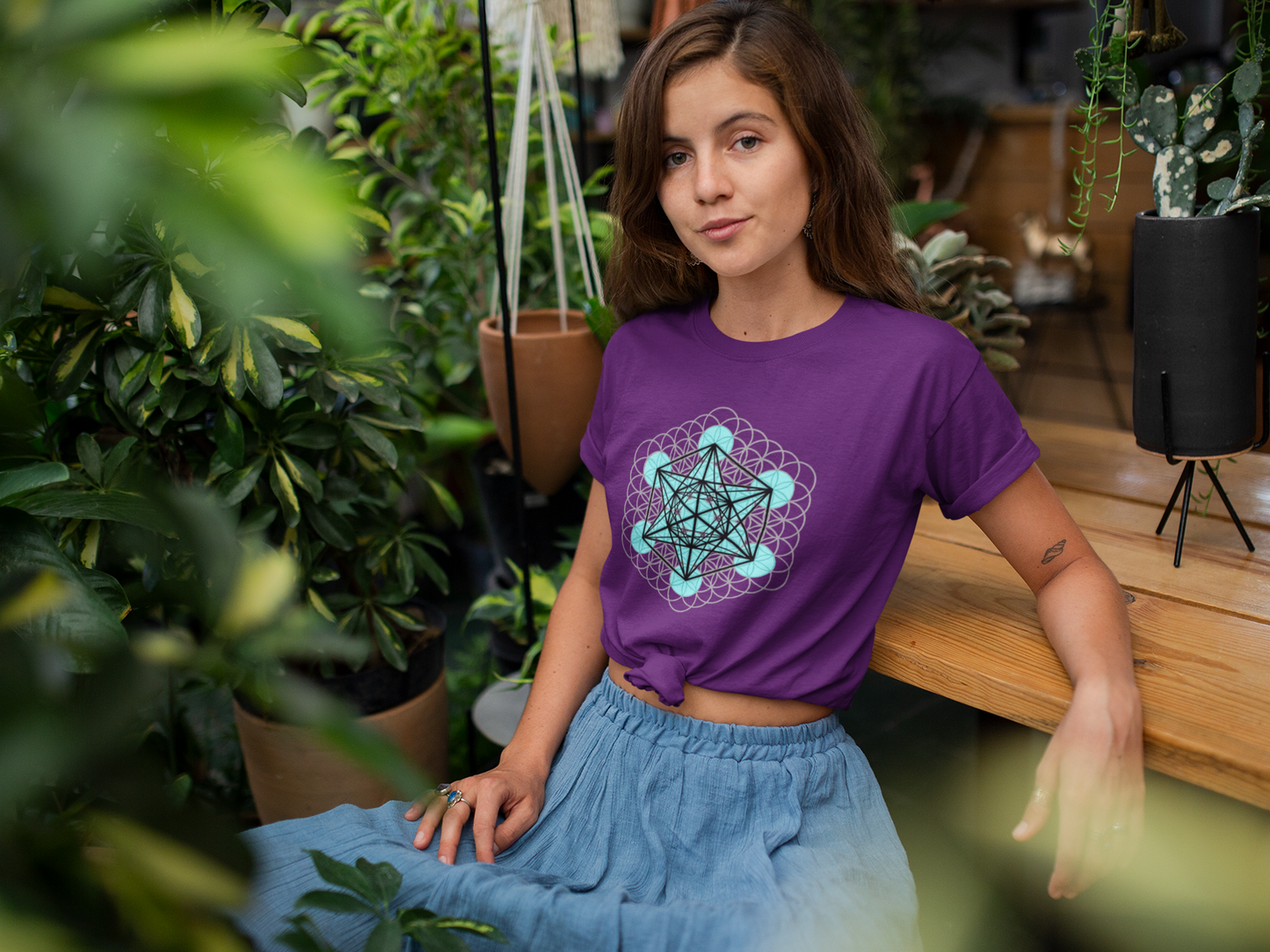 Fruit of Life, Metatron’s Cube Women's Favourite T-Shirt - Nature of Flowers