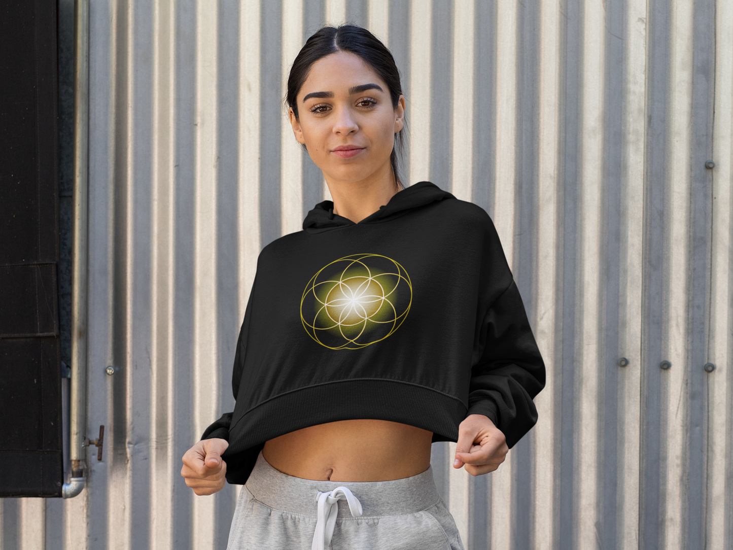 Seed of Life in Gold College Hoodie