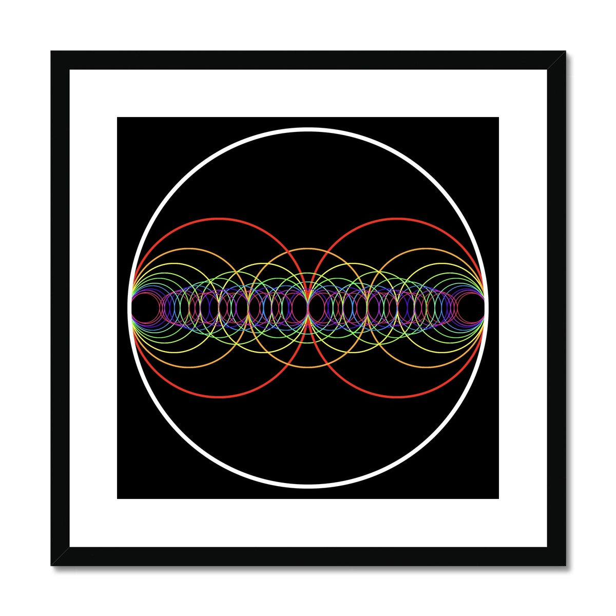 Complete Sound Waves in a Circle Framed & Mounted Print