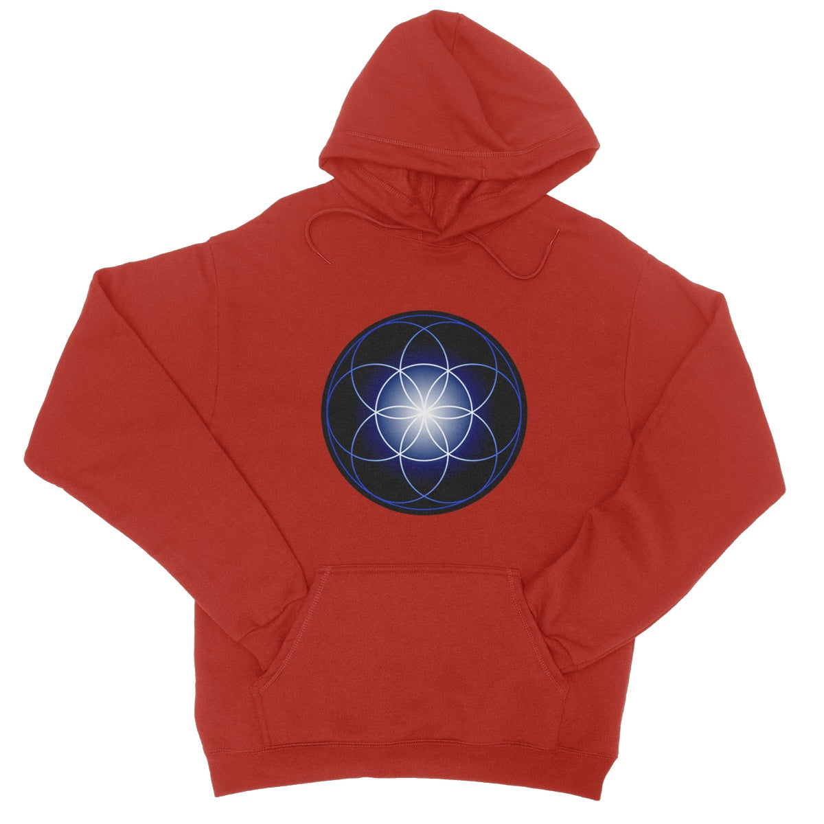 Seed of Life in Blue College Hoodie - Nature of Flowers