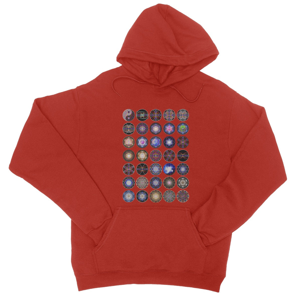 35 Sound Waves Clear including the Platonic Solids College Hoodie