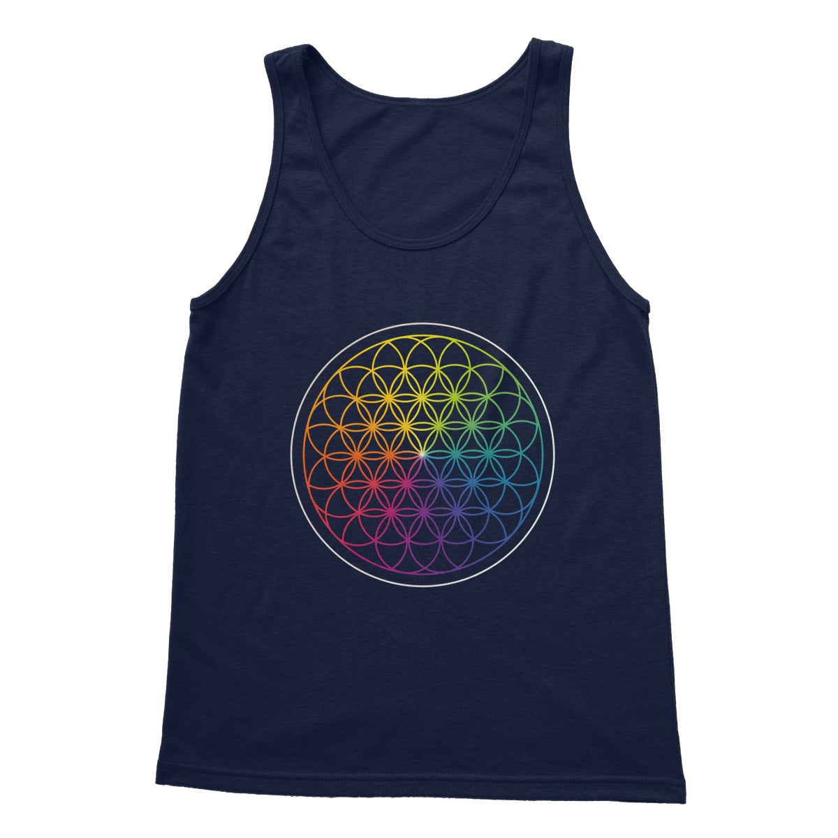 Flower of Life Full Spectrum  Softstyle Tank Top