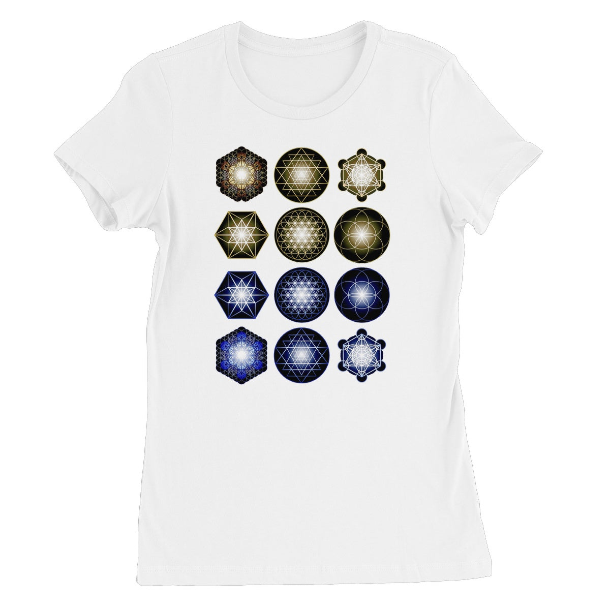 Sacred Geometry in Gold and Blue Women's Favourite T-Shirt