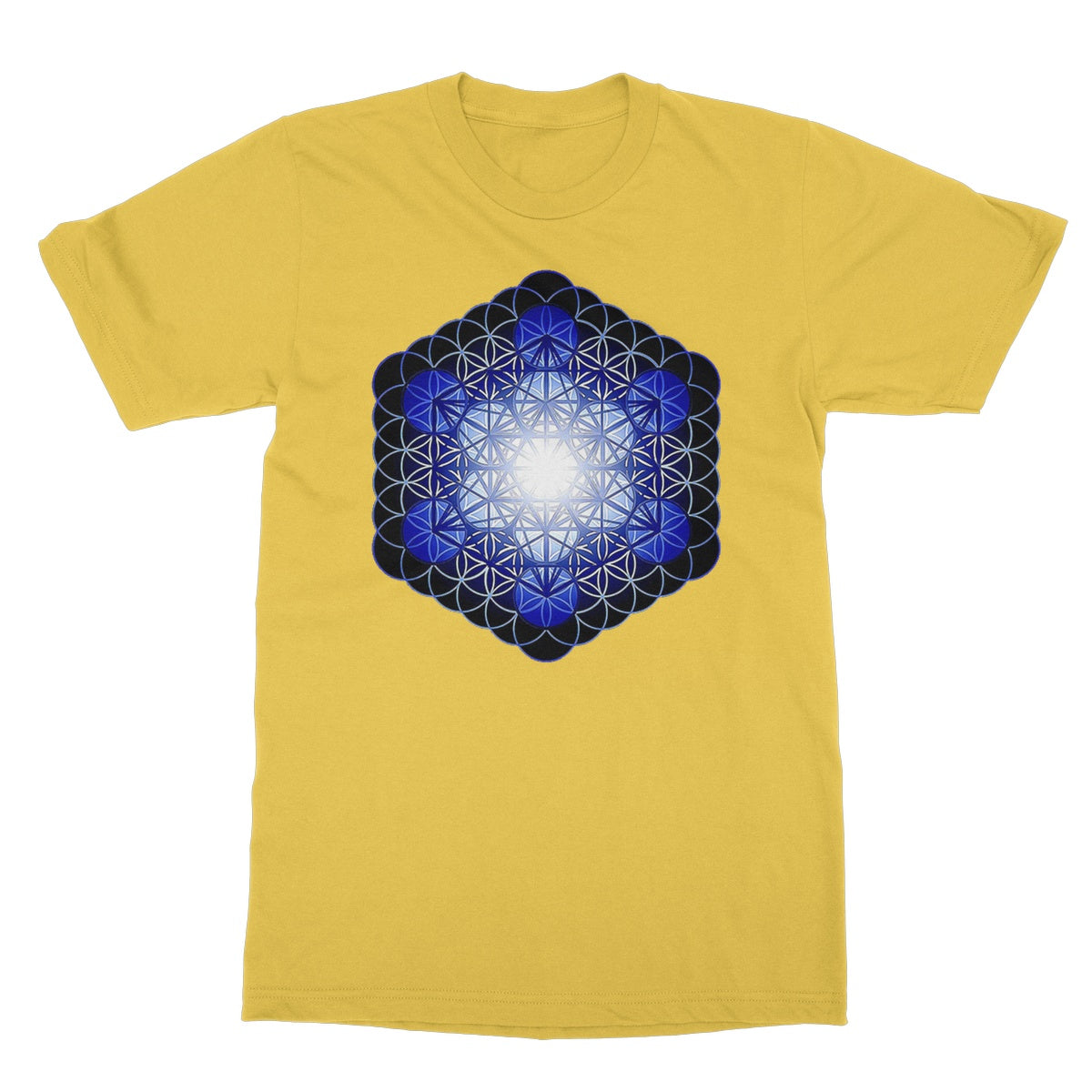 Fruit of Life Glow in Blue Softstyle T-Shirt