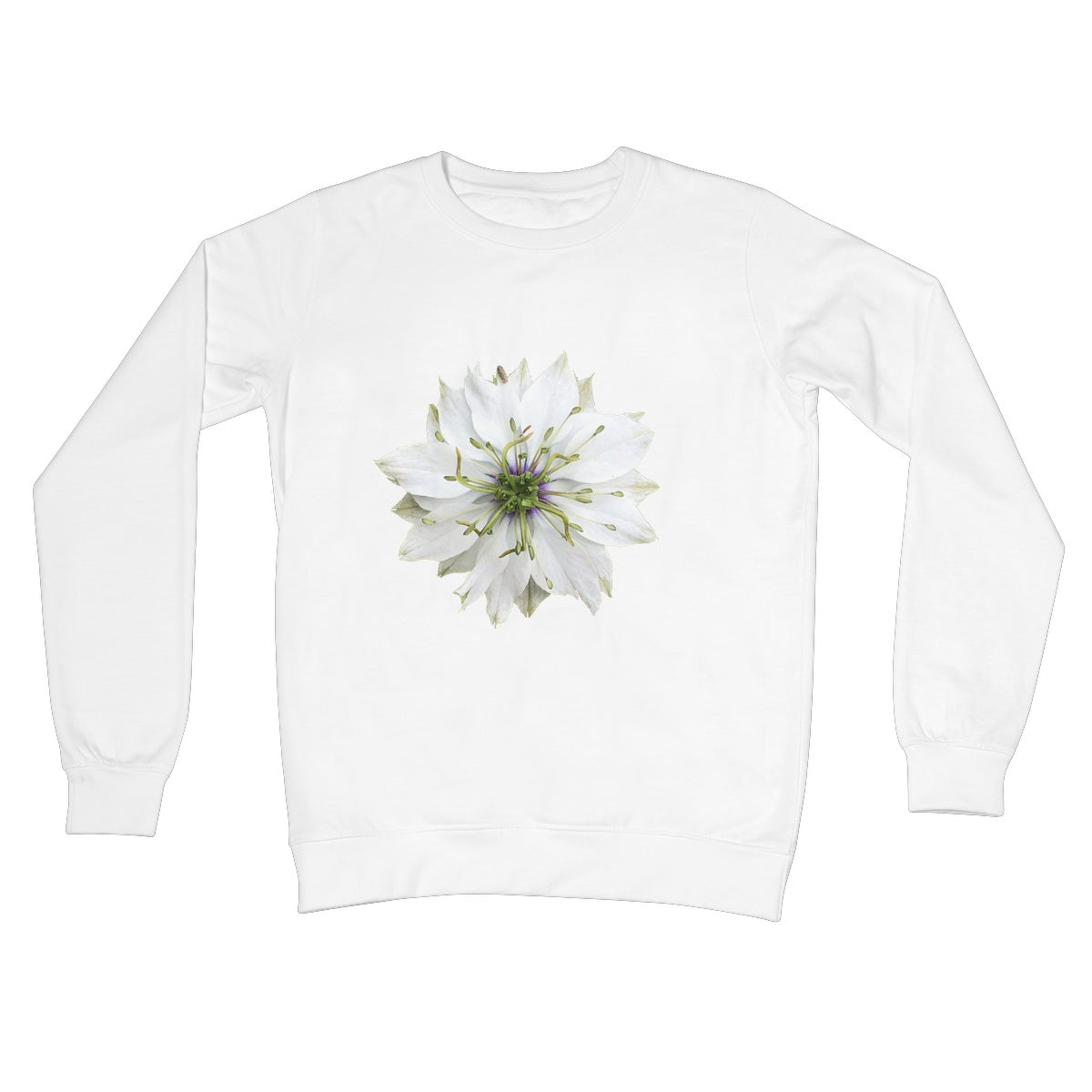 White Flower 'Nigella Love in the Mist' Crew Neck Sweatshirt