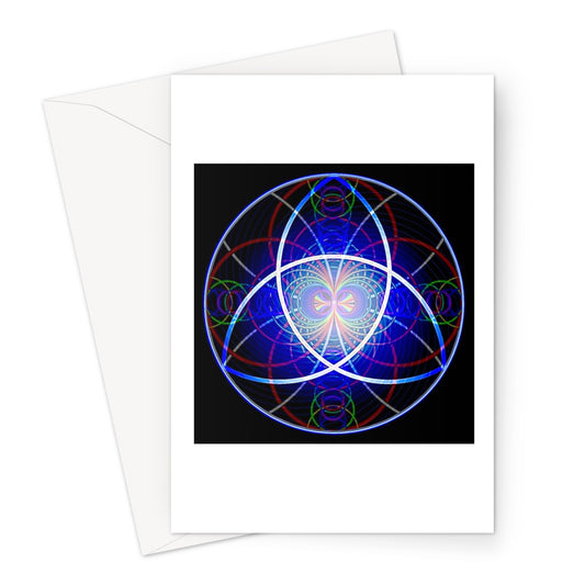 The Triquetra Rainbow Wave Greeting Card